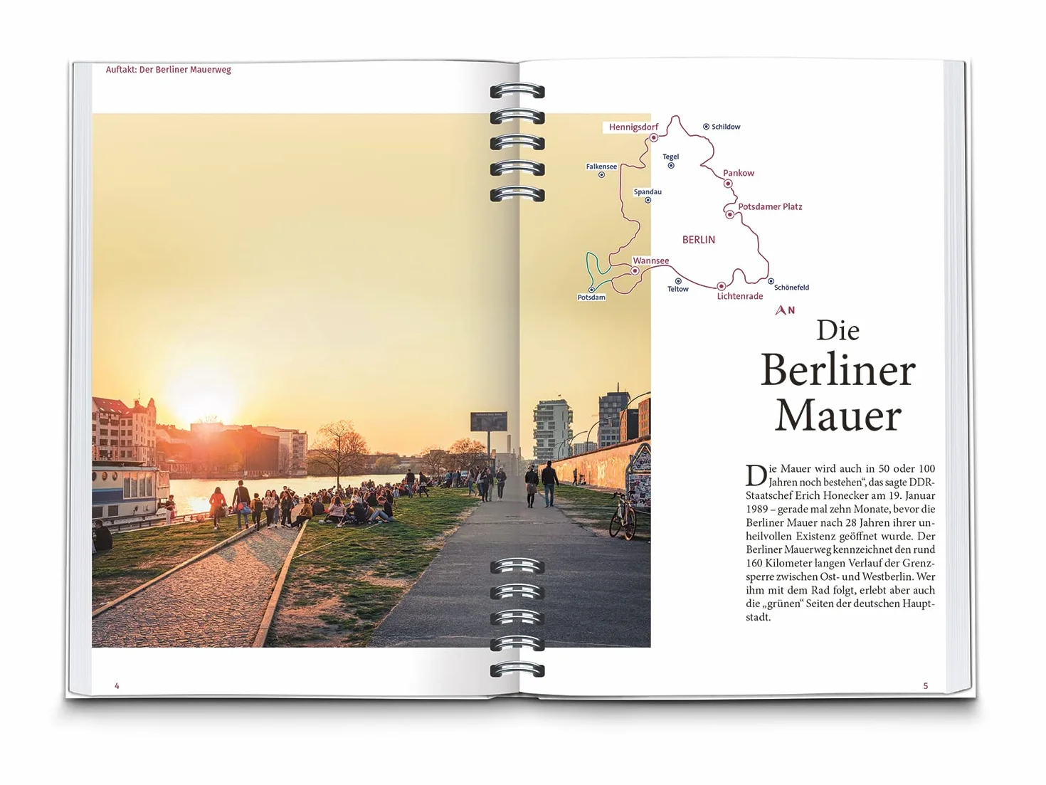 KOMPASS Radreiseführer Der Berliner Mauerweg: auf 164 Kilometern durch die bewegte Geschichte Berlins, mit Extra-Tourenkarte, Reiseführer und exakter Streckenbeschreibung: 6919