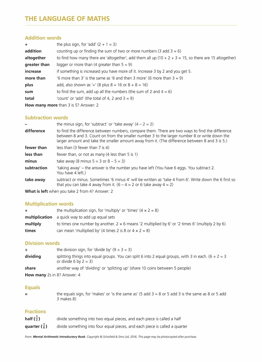 Mental Arithmetic Introductory Book: KS2 Maths, Years 2-3, Ages 6-8: 1