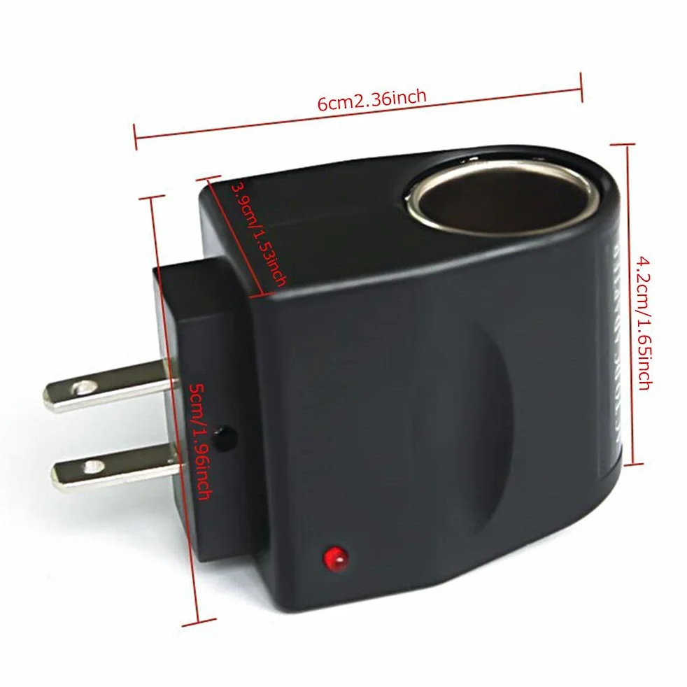 konwerter samochodowy, uniwersalny adapter 220 V AC na 12 V DC, do odkurzacza samochodowego