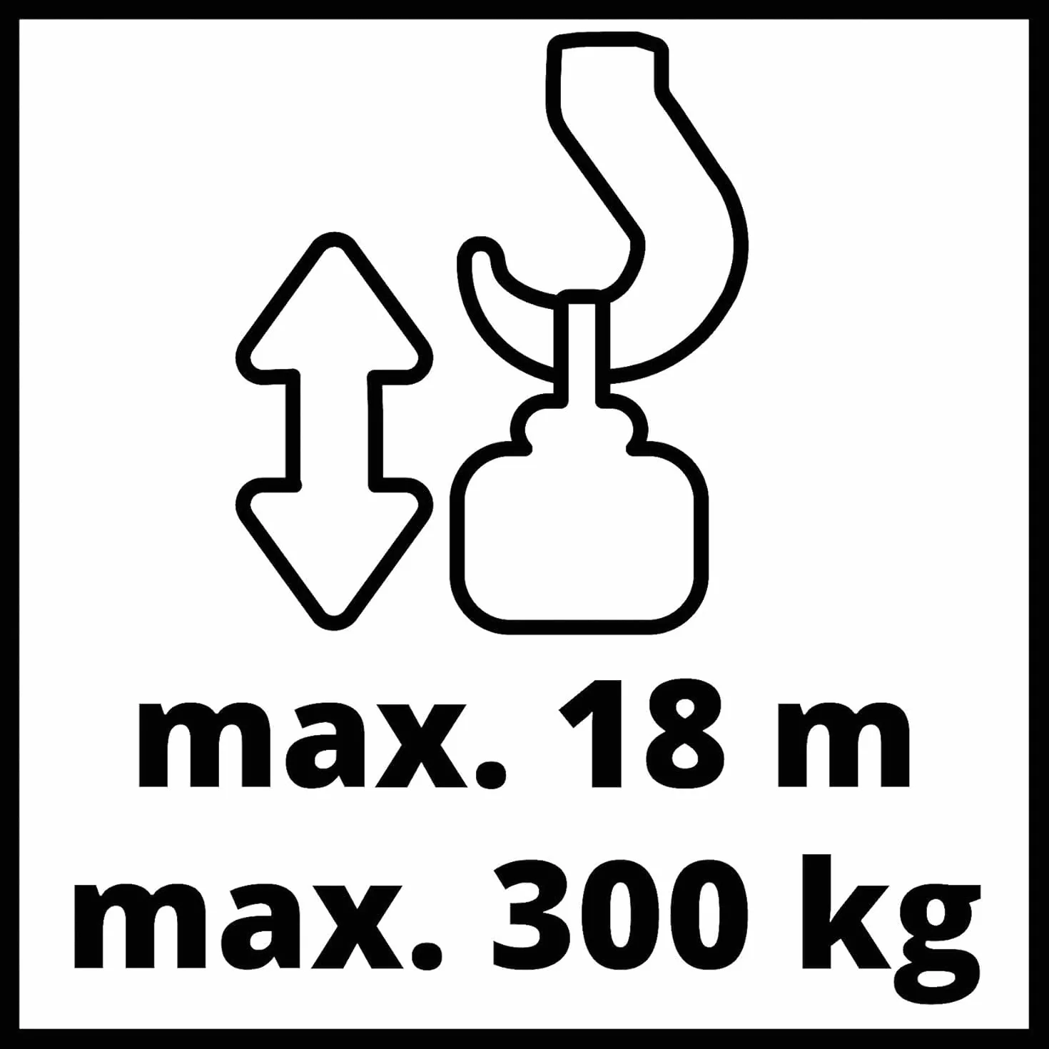 Einhell Wciągarka linowa TC-EH 600 (1050 W, nośność bez rolki zwrotnej 300 kg na 18 m/z rolką zwrotną 600 kg na 9 m, linka stalowa 18 m (Ø 4,5 mm), w zestawie z pałąkiem zabezpieczającym na haku