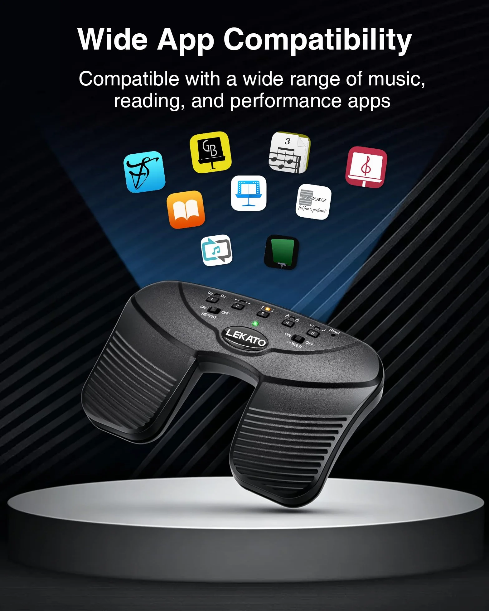 LEKATO Bluetooth Page Turning Pedał Cichy do tabletu i telefonu