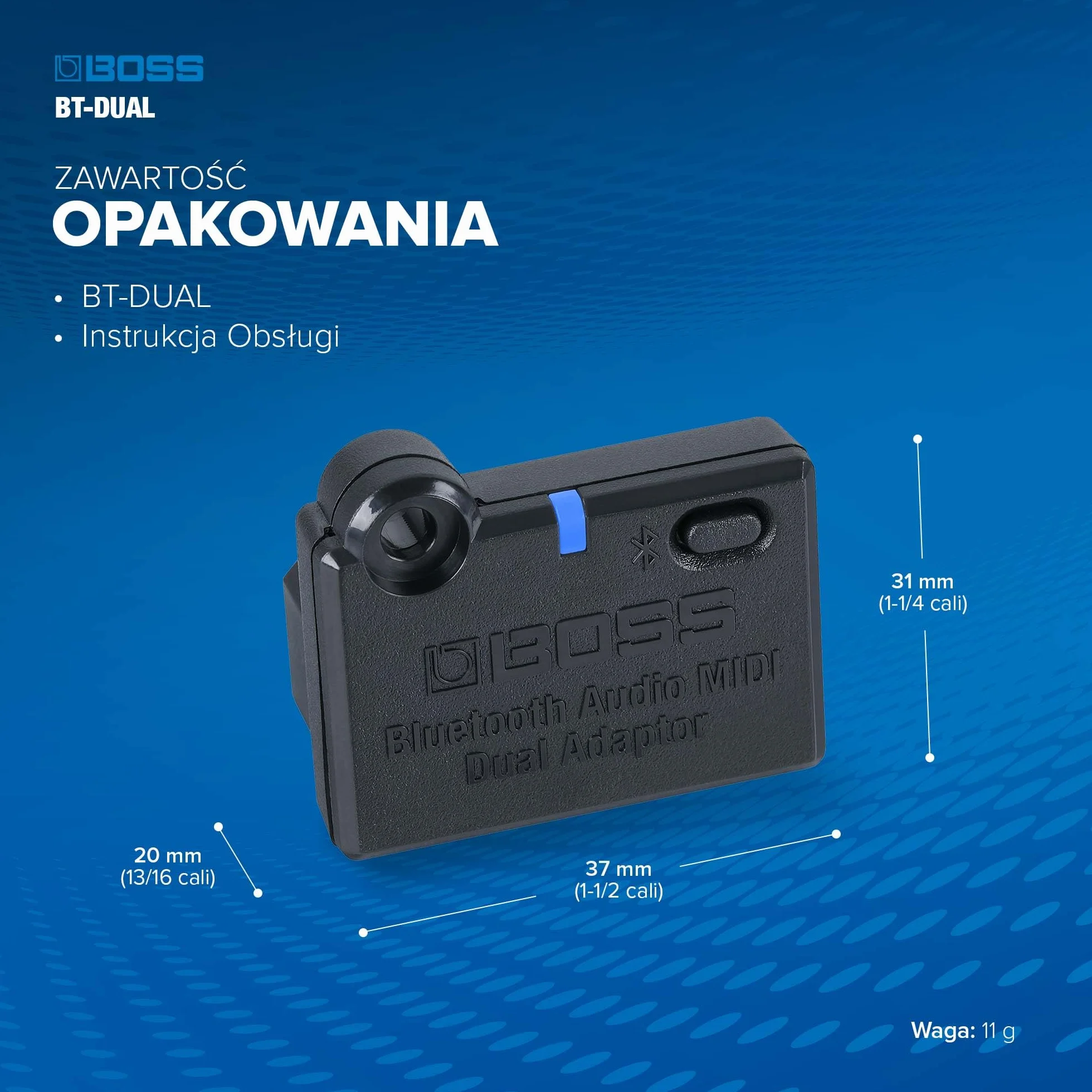 BOSS BT-DUAL Bezprzewodowy adapter Bluetooth Audio i MIDI