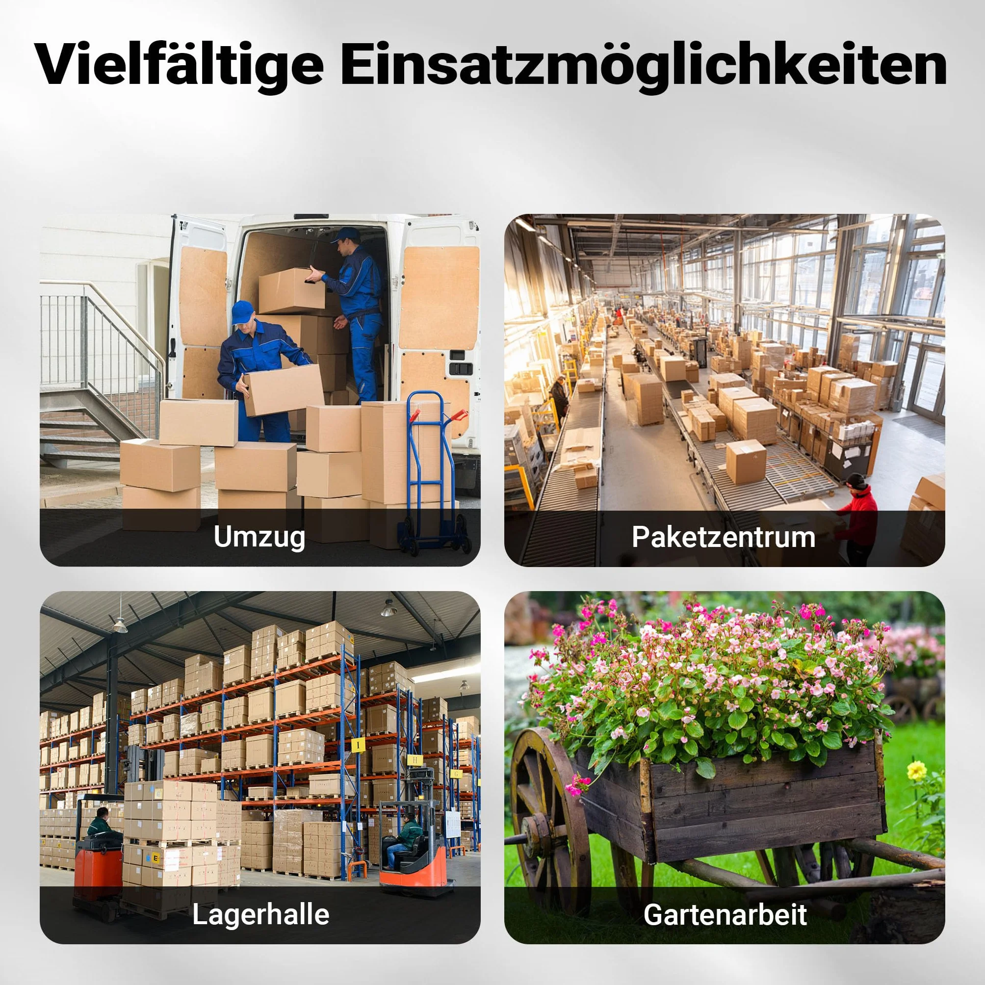 Wiltec Wózek transportowy platformowy 300 kg, składany wózek magazynowy 895x610x985 mm, ręczny wózek z pompowanymi kołami i antypoślizgową platformą