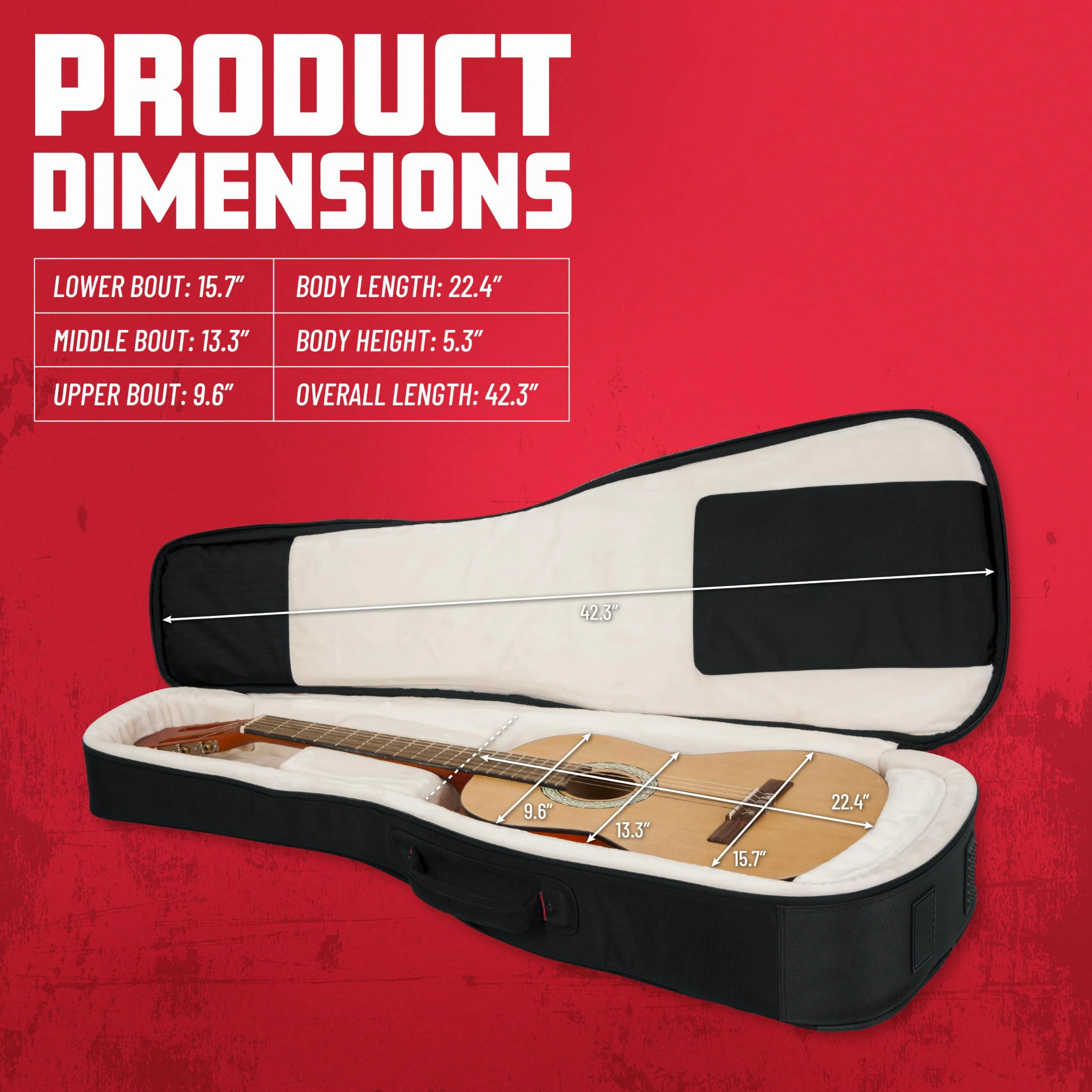 Gator Etui Pro-Go Ultimate Guitar Gig Bag; pasuje do gitar akustycznych w klasycznym stylu (G-PG CLASSIC)