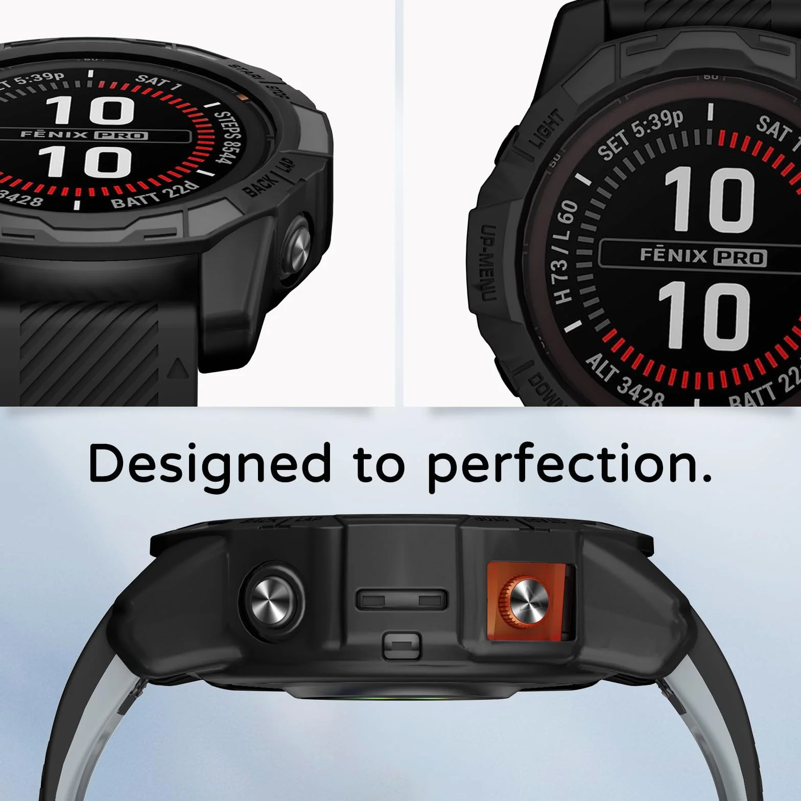 Etui ochronne do Garmin Fenix 7X Pro/Fenix 7X/Epix Pro 51 mm, TPU etui ochronne na ramę zegarka, akcesoria