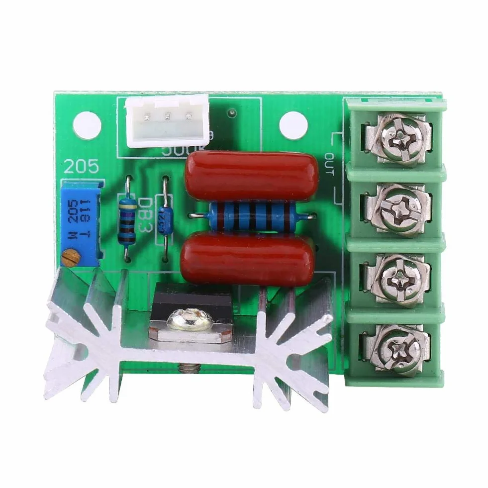 Akozon elektryczny regulator napięcia, moduł AC 50-220 V, 2000 W, SCR, regulator temperatury/prędkości obrotowej silnika, sterowanie jasnością, ściemniaczem, prędkością lub temperaturą