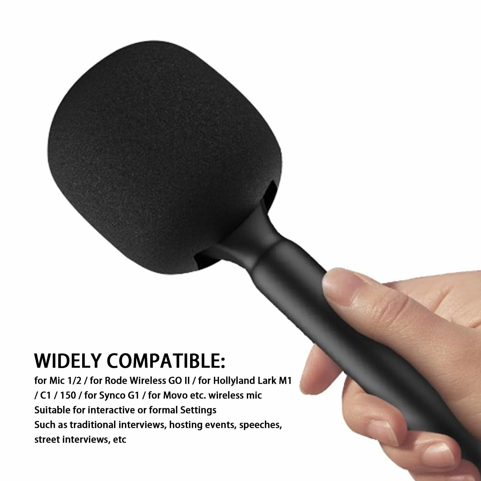 Uchwyt do Mikrofonu do Rozmów Kwalifikacyjnych, Ręczny Adapter do Mikrofonu Bezprzewodowego do Rode Wireless GO II, Adapter do Bezprzewodowego Mikrofonu do Rozmów