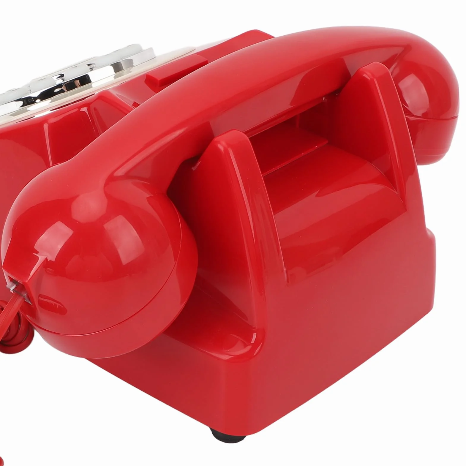 Audio Księga Gości Telefon Vintage Czysty Dźwięk 120h Nagrywania Karta Pamięci 8GB Mikrofon Premium (czerwony)