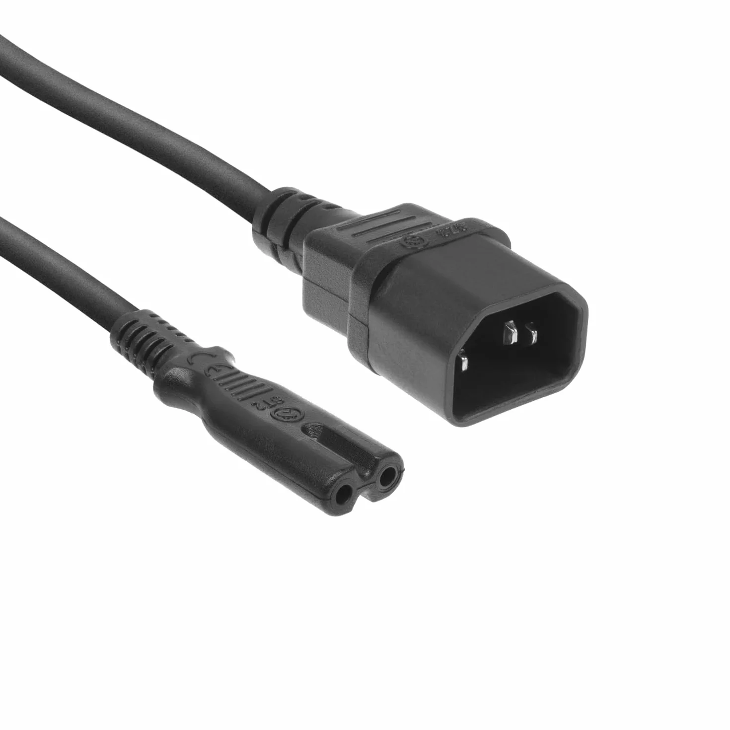ACT C14 na C7 kabel zasilający, 0,2 m, wtyczka C14 na gniazdo C7, 2-biegunowy kabel zasilający, figurka 8– AK5248