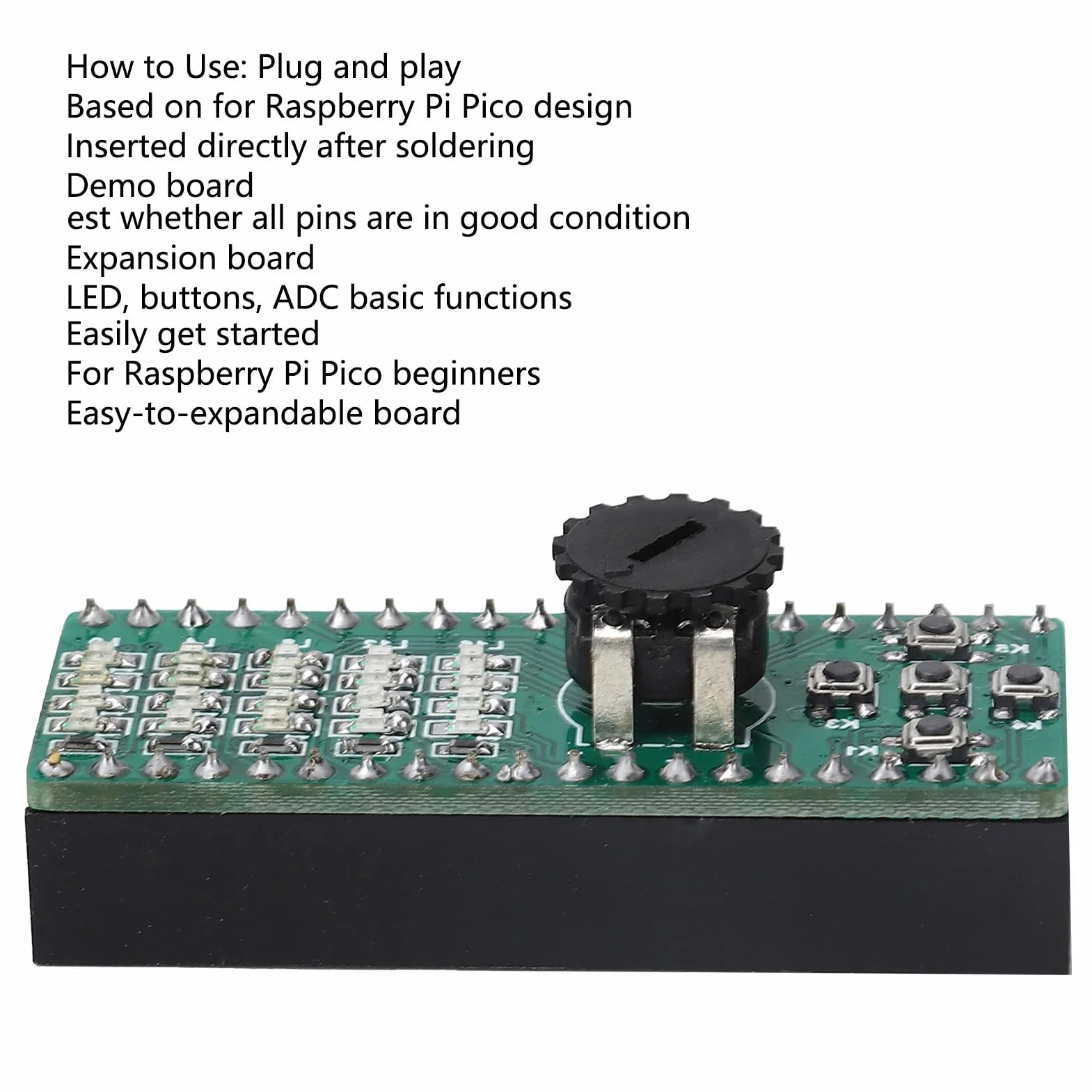 Płytka Rozszerzeniowa GPIO, Wielofunkcyjna Płytka Rozszerzeniowa GPIO dla Początkujących Pico, Moduł Adaptera do Akcesoriów Komputerowych Pico