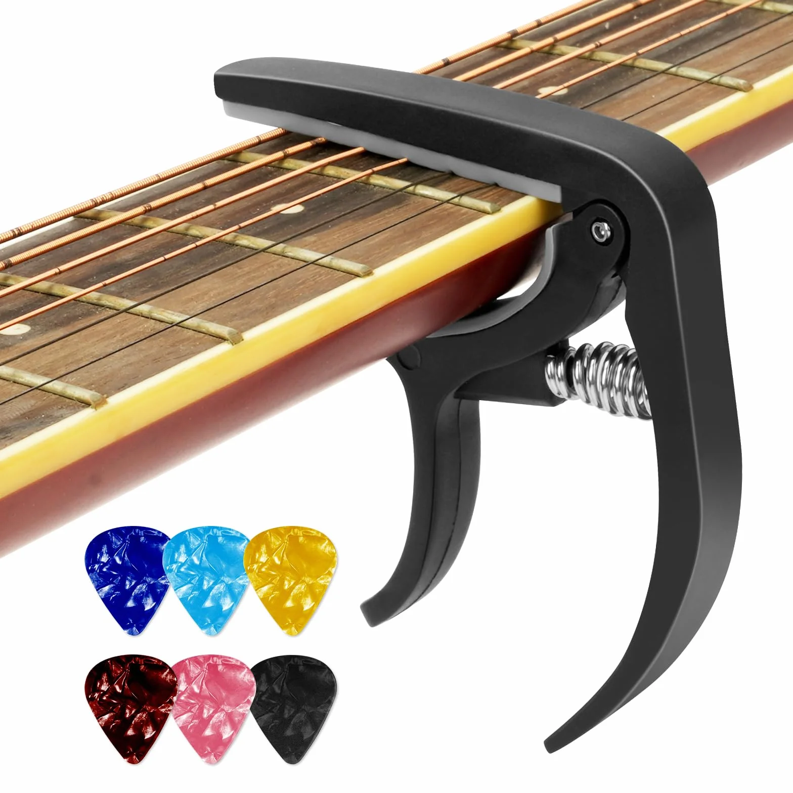 Aomig Kapodaster do gitary - szybkozmienny kapodaster do gitar akustycznych i elektrycznych