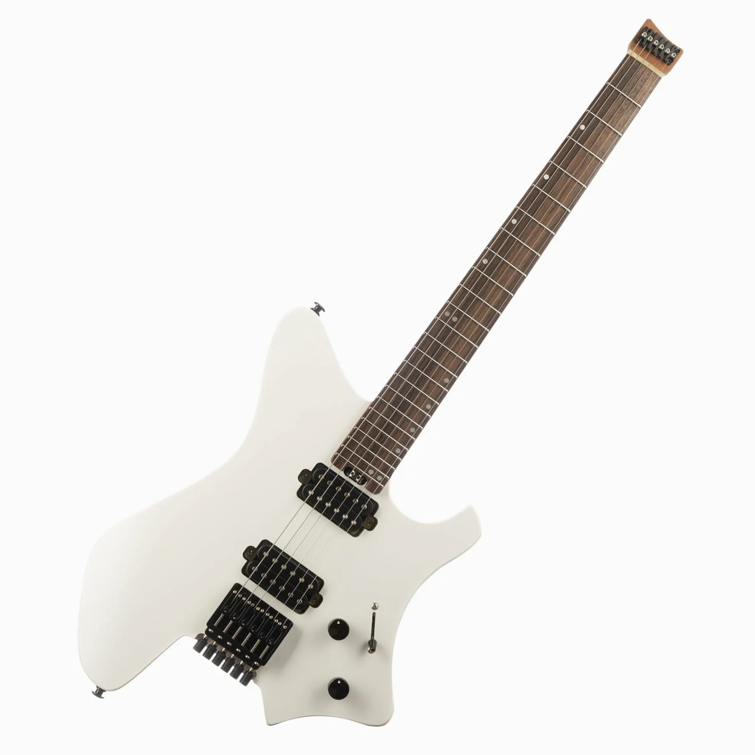EART GW2-SE Gitara elektryczna bezgłowa z zestawem wzmacniaczy Eart Standard Artones-H2SE, gryf palisander indyjski, podkładka z kości (biała)