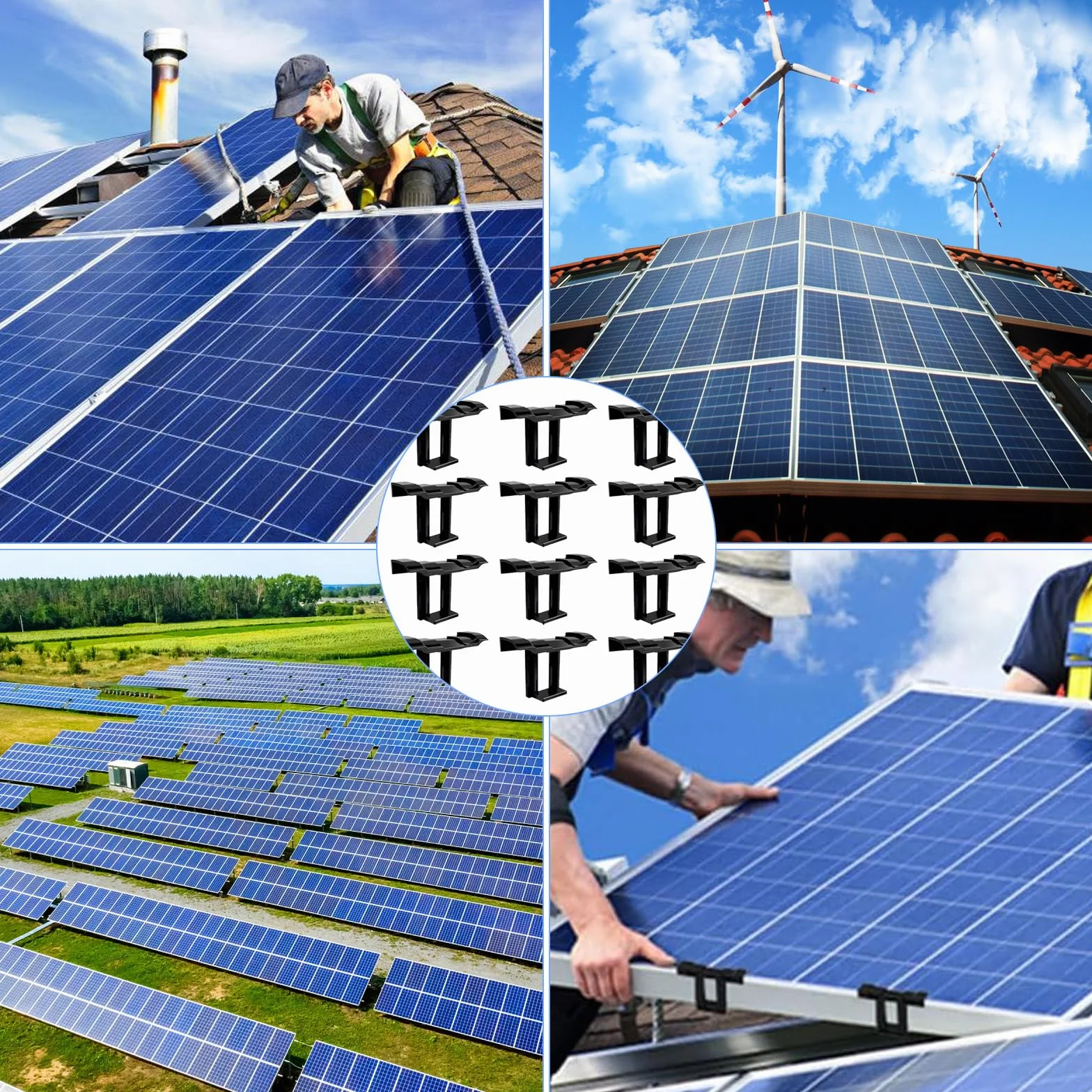 30 sztuk uchwytów do paneli słonecznych 30 mm, akcesoria solarne, klipsy do odpływu wody, klipsy do odpływu wody, moduły PV, plastikowy klips odwadniający PV, do uchwytu, paneli solarnych
