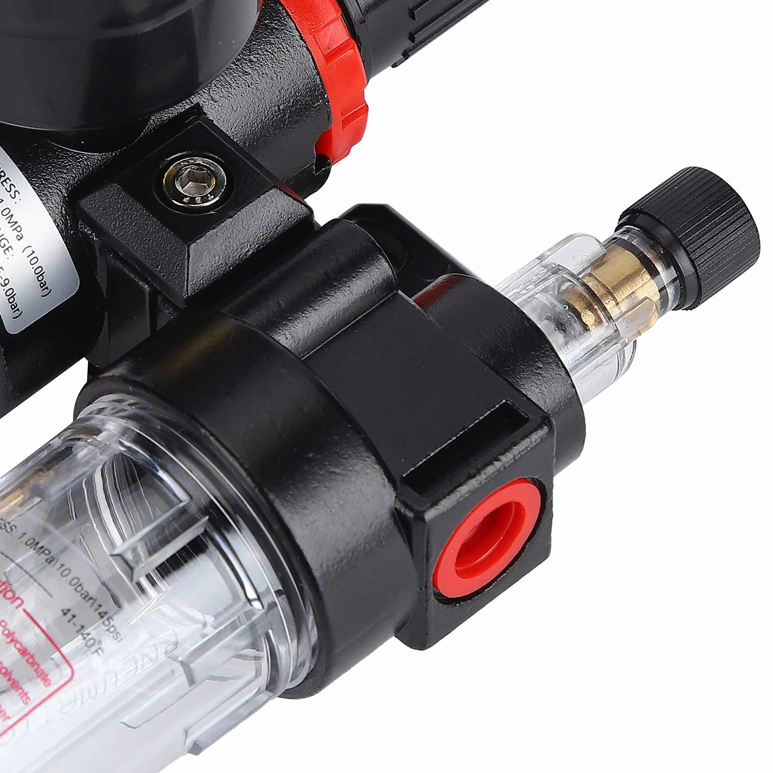1-calowy NPT Filtr Regulator ciśnienia filtra powietrza Wodna pułapka pułapka pułapka, filtr sprężarki narzędzi powietrza z miernikiem, AC5010-10M