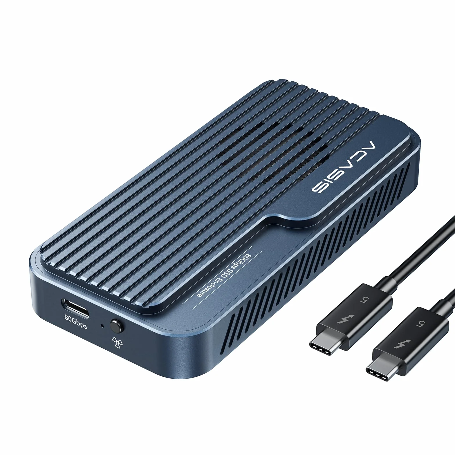 ACASIS 80 Gbps M.2 NVMe SSD Enclosure, z wentylatorem chłodzącym, 80 Gbps Nvme Enclosure Compatible with USB4/3 V2.0, MacBook Pro M4 (501 PRO-EU)