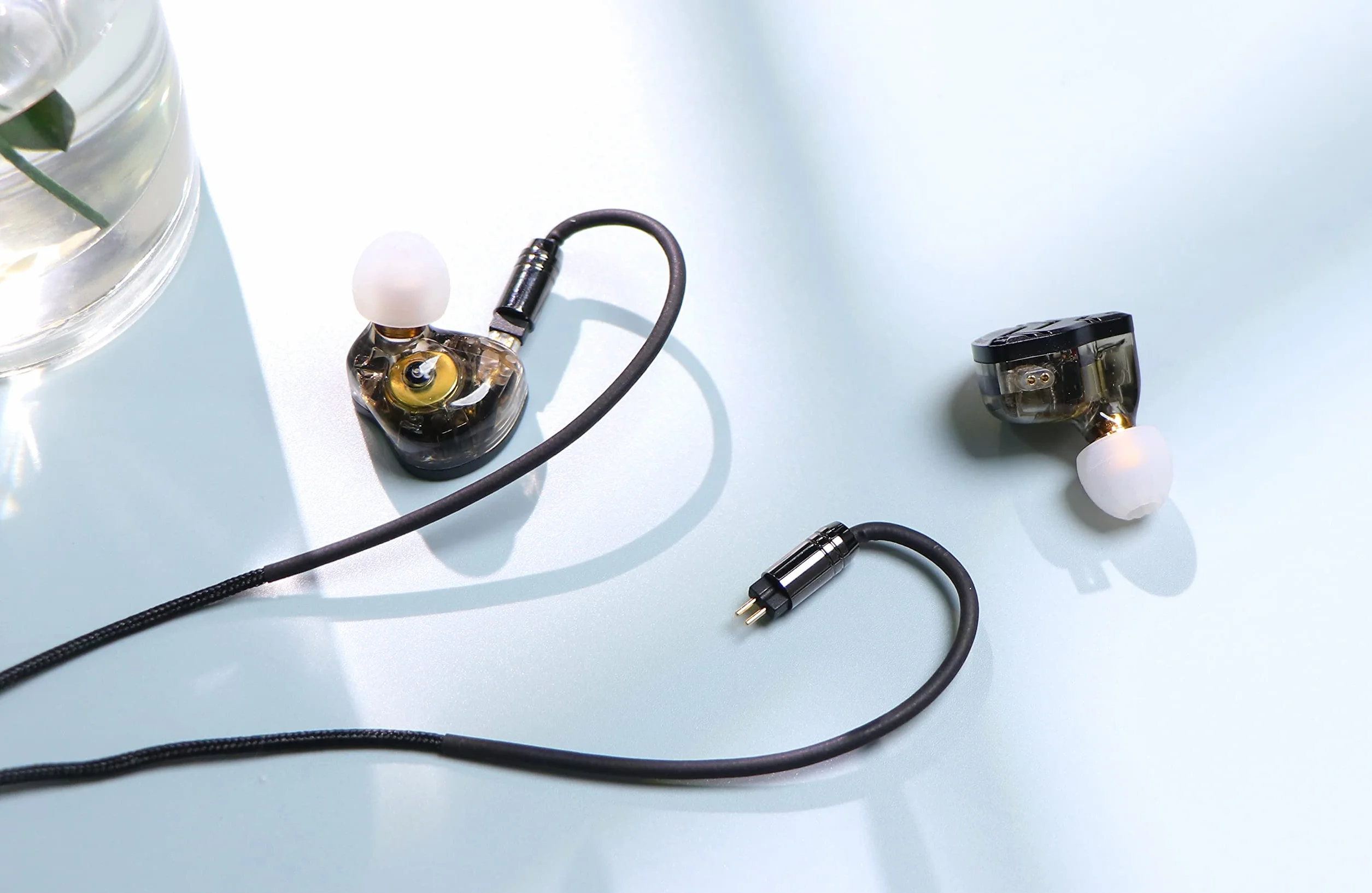Linsoul Tripowin Zombur 4N kabel beztlenowy OFFC HiFi IEM z mikrofonem, warstwa zewnętrzna z przędzy bawełnianej, kabel zamienny