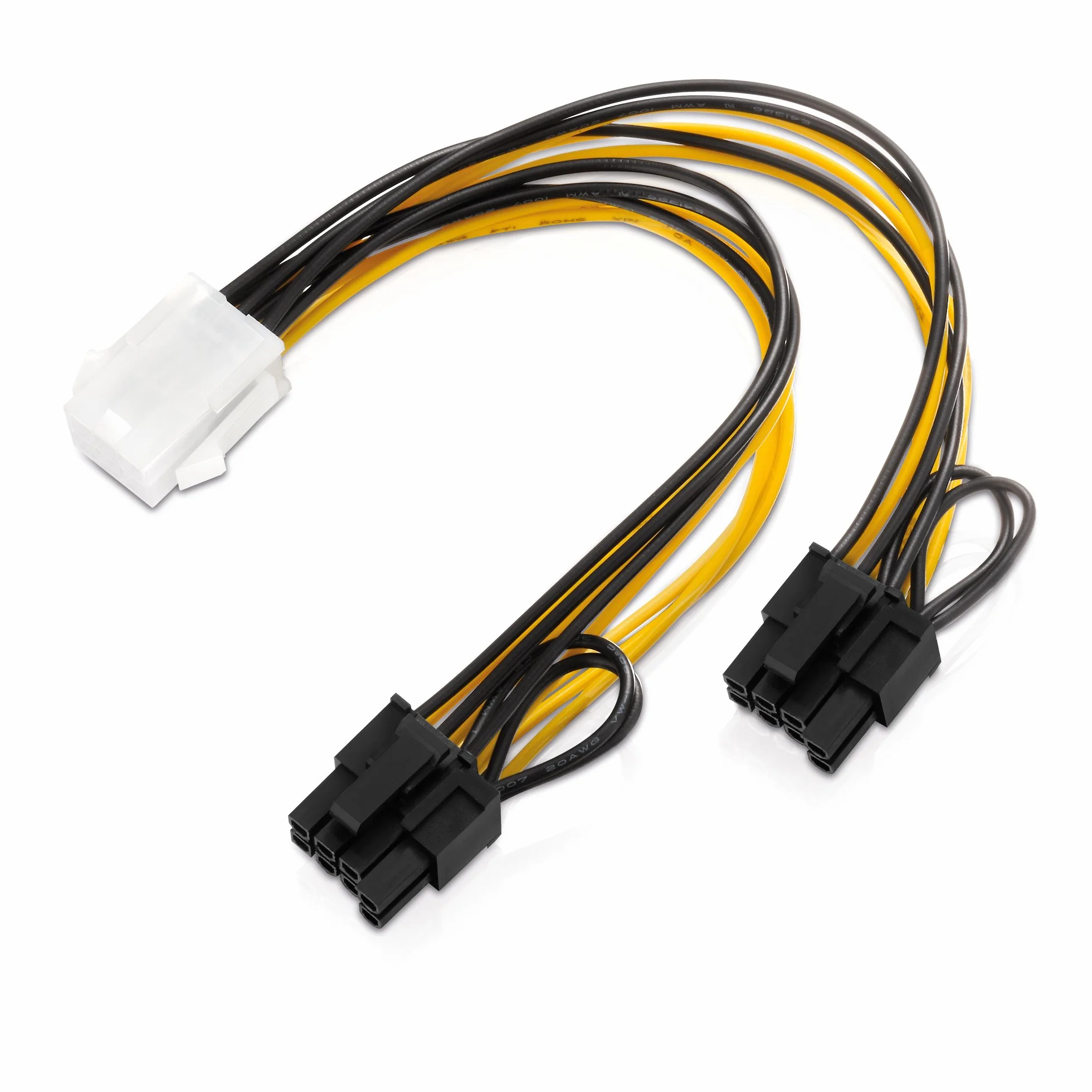 conecto CC20116 adapter zasilania karty graficznej "PCI-e, 6-biegunowy żeński na 2x 6+2-biegunowy wtyk", czarny