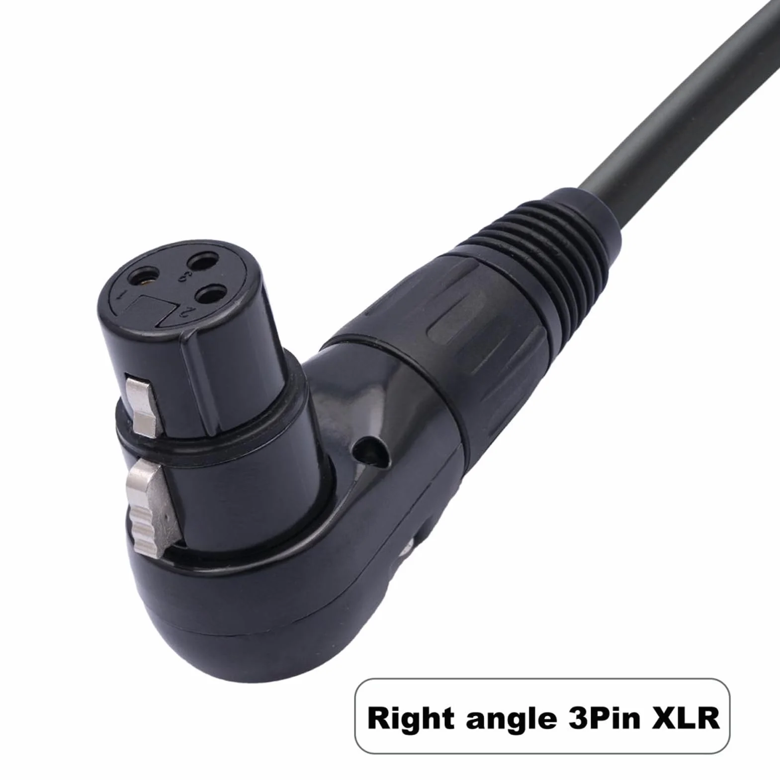 Kabel Mikrofonowy XLR Kątowy żeński na Prosty Męski, Przewód żeński 90 Stopni na Prosty Męski, 3-pinowy na 3-pinowy, Kabel Przejściowy XLR do Głośnika, Studia nagrań, Miksera