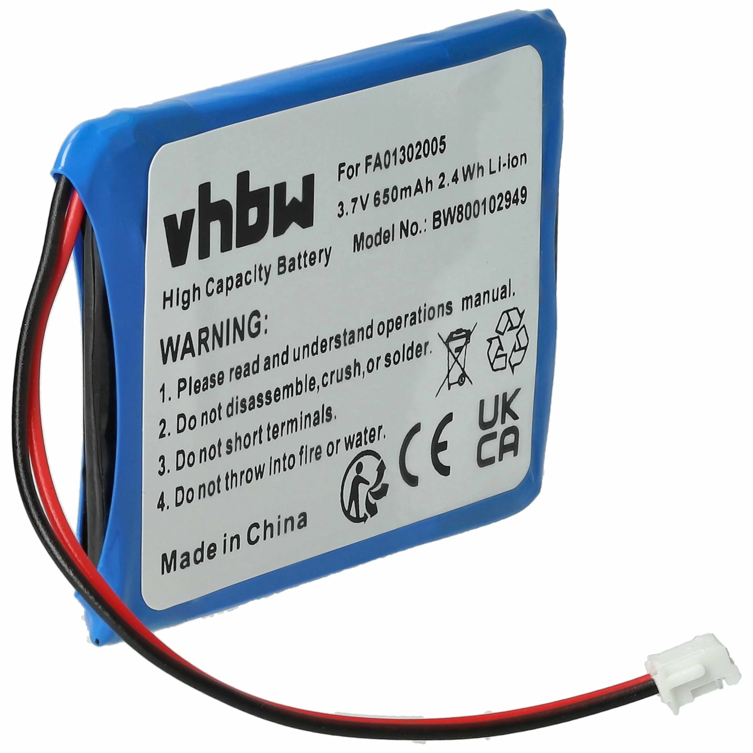 vhbw Bateria kompatybilna z telefonem stacjonarnym Swyx D210, D215, D843 (650 mAh, 3,7 V, litowo-jonowa)