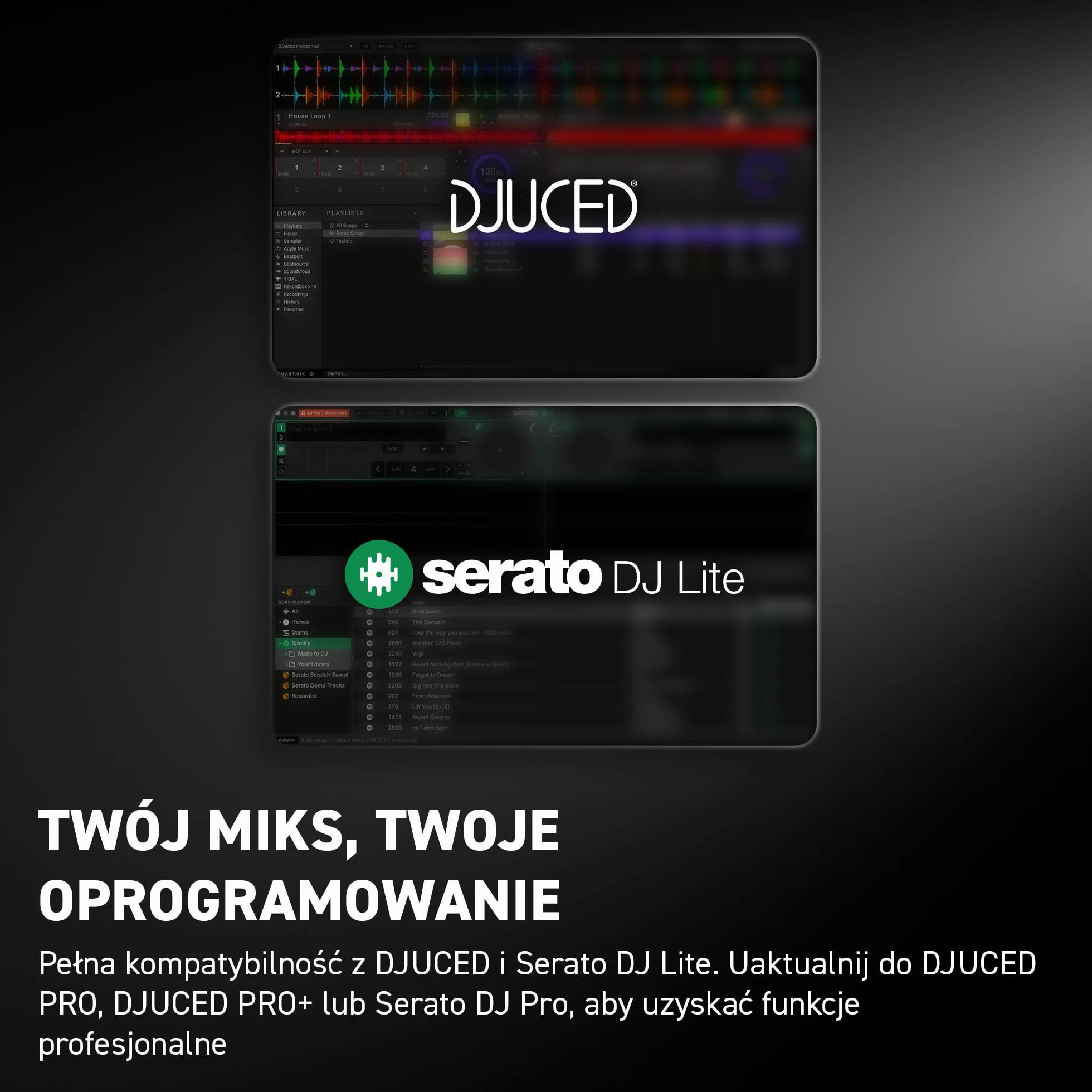 Hercules DJControl Inpulse 500 – 2-kanałowy kontroler DJ z interfejsem audio, efektami świetlnymi, kompatybilny z Serato DJ Pro i DJUCED, dla początkujących i zaawansowanych DJ-ó