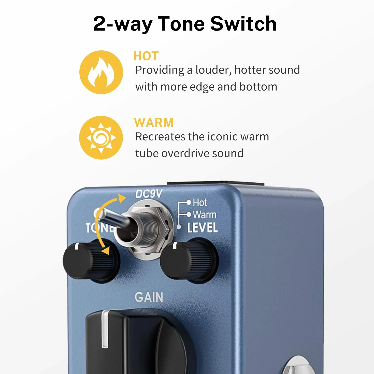 Donner Pedał gitarowy Overdrive Blues Drive Vintage Overdrive efekt ciepła / Hot Tryby True Bypass