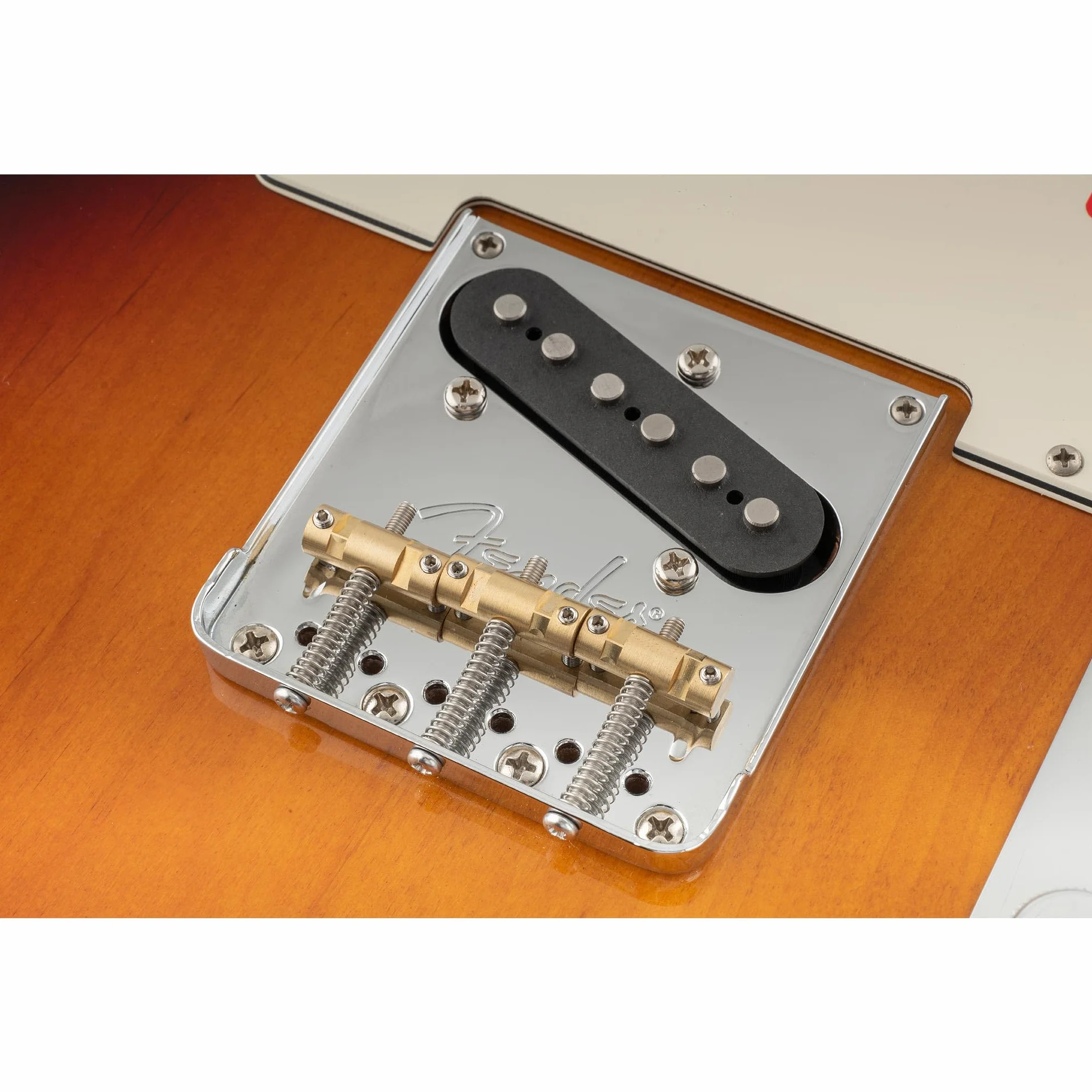 Musiclily Ultra 10,8mm Mosiądz Kompensacją Telecaster Siodełka Mostka do Gitary Elektrycznej typu Tele, Oryginalny Kolor Nikiel Śruby(3 szt.)