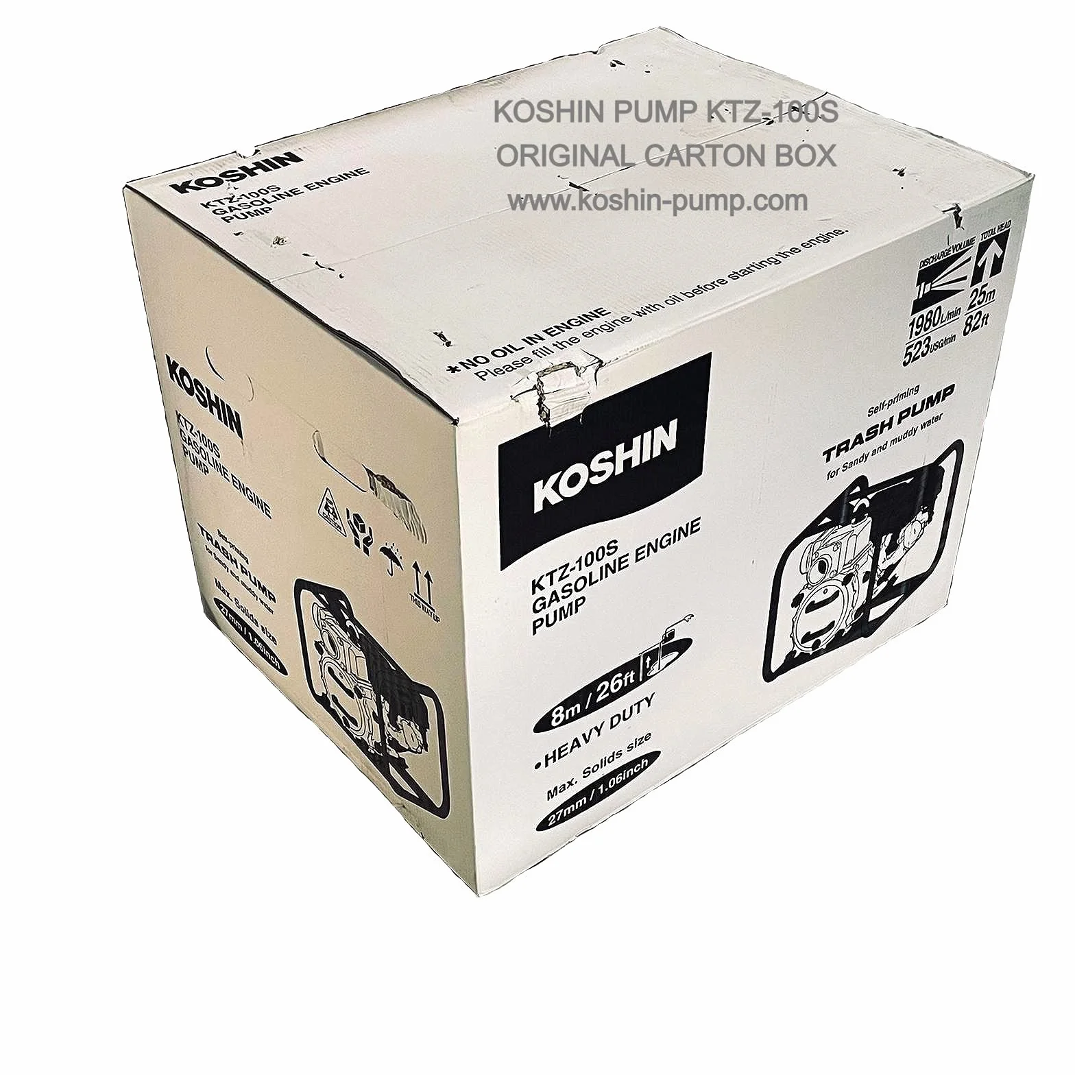 Pompa do brudnej wody KOSHIN KTZ-100S 4" z silnikiem benzynowym 12 KM
