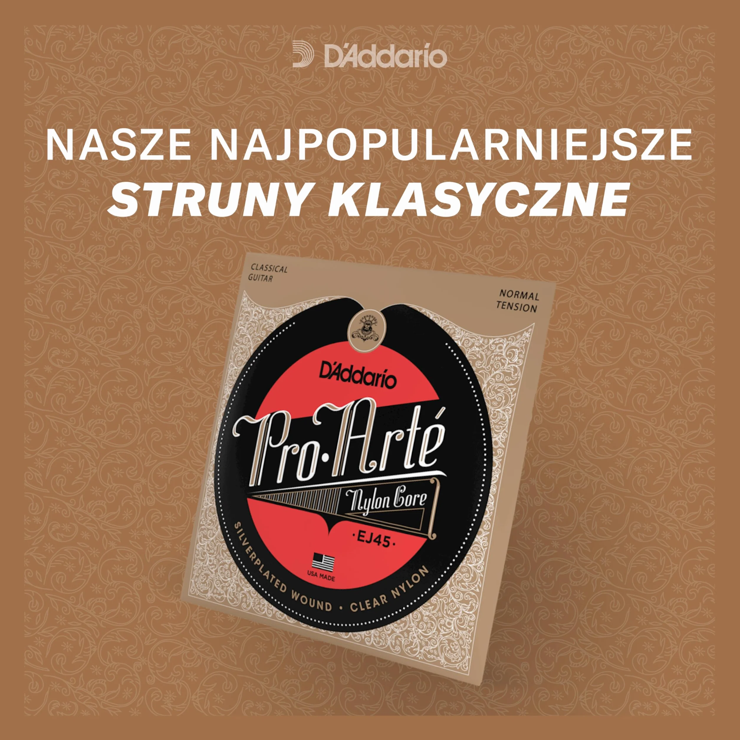 D'Addario C-Guitar Strings Normal EJ45 - Struna do gitary klasycznej