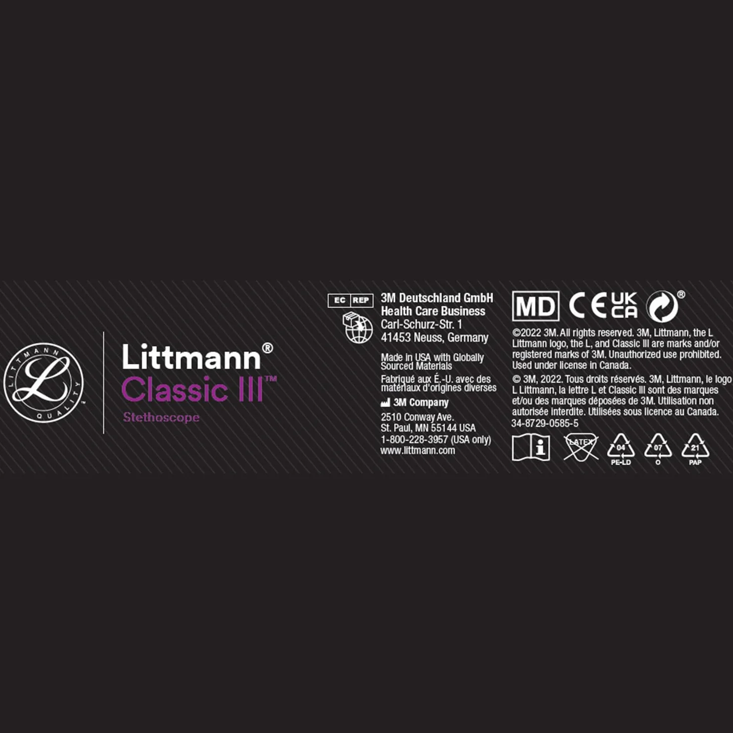 3M Littmann Classic III Stetoskop, 5839, limonkowy