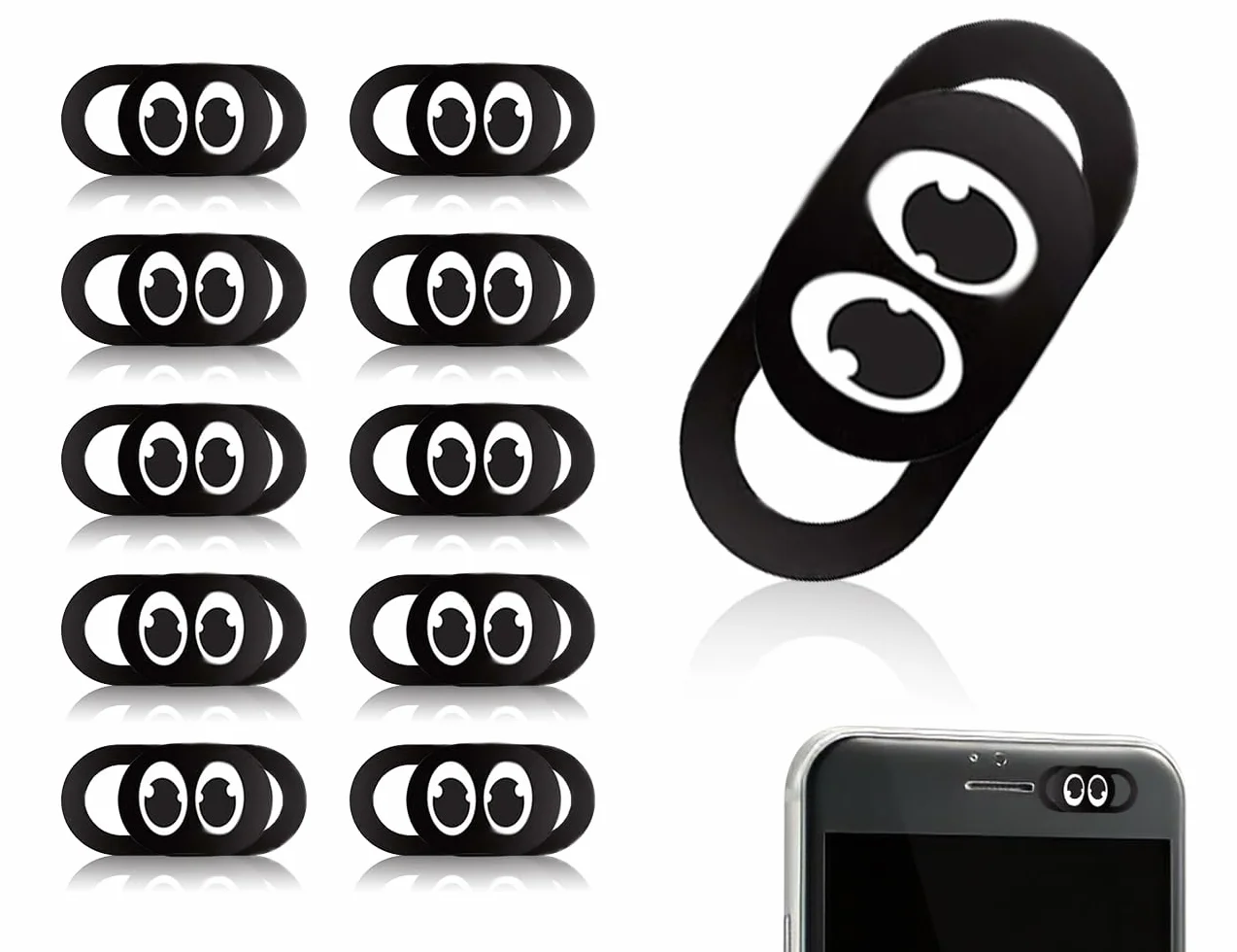 10 sztuk osłonek na kamerę internetową, cienki pokrowiec na aparat, akcesoria do kamery internetowej, ochrona prywatności online, do komputera, smartfona, tabletu, komputera, akcesoriów do
