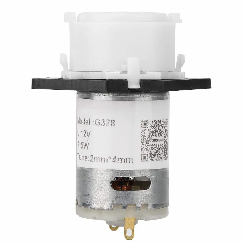 12 V Dc Mikrodozująca Pompa Perystaltyczna Głowica Dozująca Samozasysająca Perystaltyczna Pompa Cieczy (Diy) 2 * 4 Probówki Do Analizy Chemicznej W Laboratorium Akwariowym (Biała)