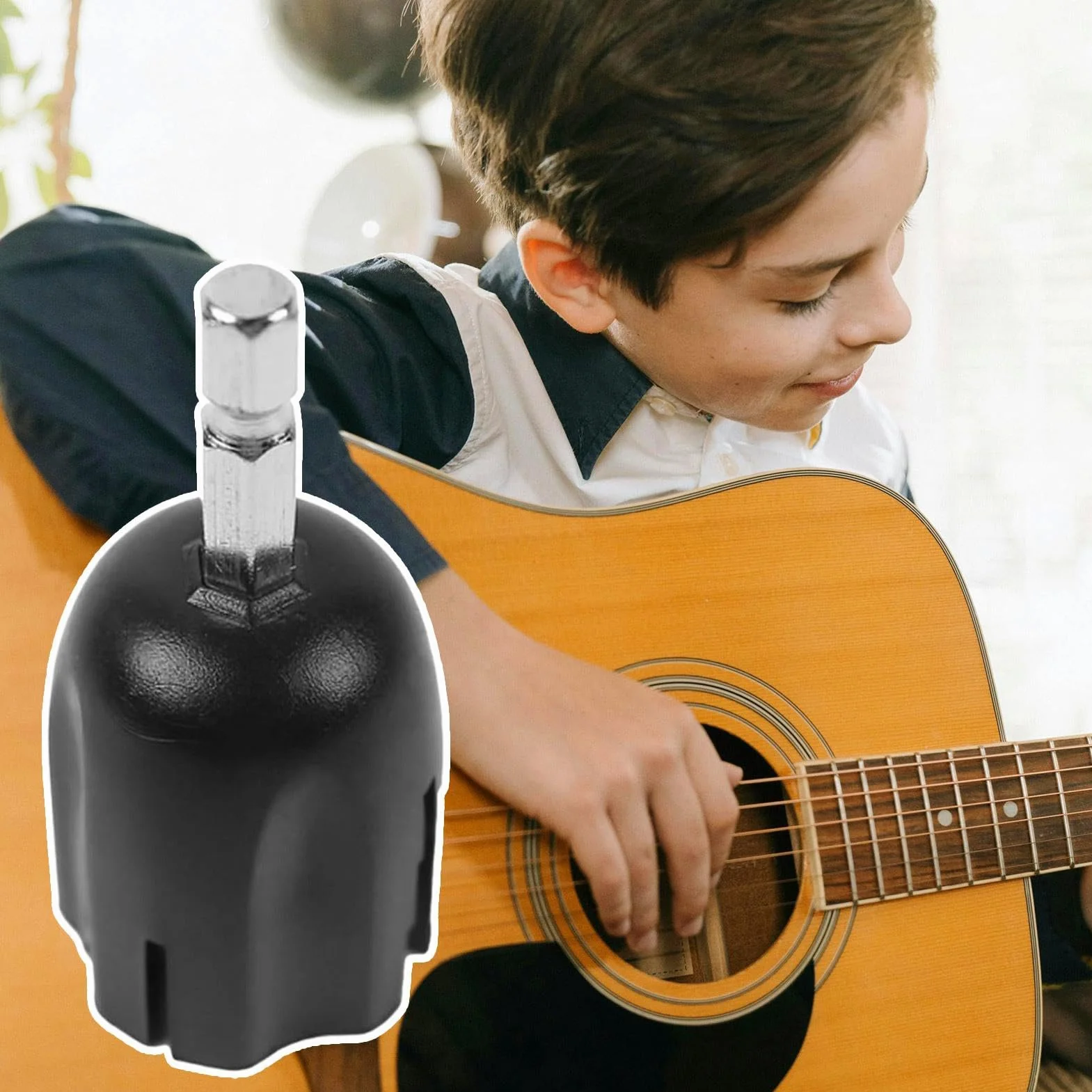 Automatyczny stroik gitarowy, narzędzie do nawijania strun gitarowych – praktyczna, wydajna korba do gitary – odporny na zużycie zwijacz strun do narzędzi gitarowych