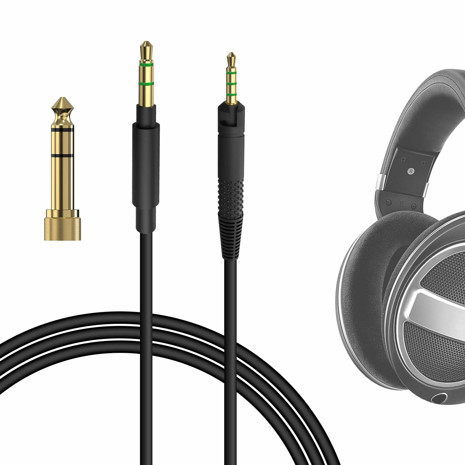 Kabel audio Geekria kompatybilny z Sennheiser HD 620S/599SE/599/598/598SE/560S/400PRO/579/569/550/505, 3,5 mm na 2,5 mm, stereo zamienny kabel (10 ft/3 m)