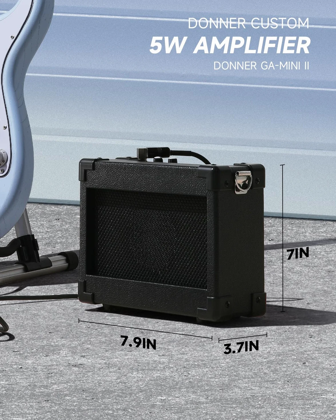 DONNER DST-80 gitara elektryczna 39 cali zestaw ze wzmacniaczem, przetwornik SSS, torba, tuner, kapo