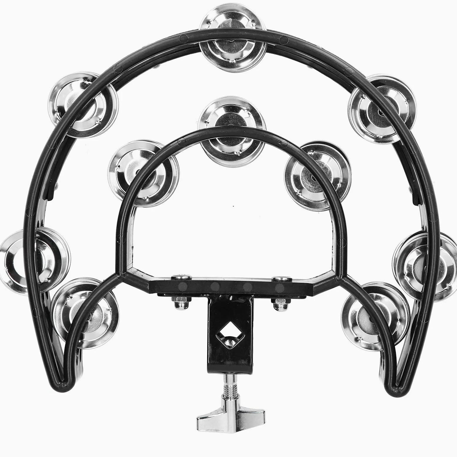 Hi Hat Tamburyn Instrumenty Perkusyjne Hi Hat Tamburyn Zestaw Perkusyjny Wielofunkcyjny Dzwonek Ręczny Grzechotka Luźne Dwurzędowe Dzwonki Ktv Bęben Tamburyn Tamburyny