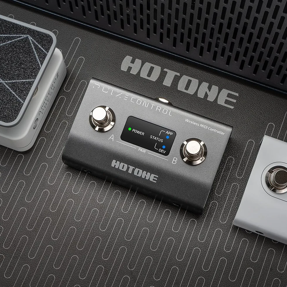 HOTONE BT MIDI kontroler nożny, , 2-przyciskowy, bezprzewodowy pulze Control