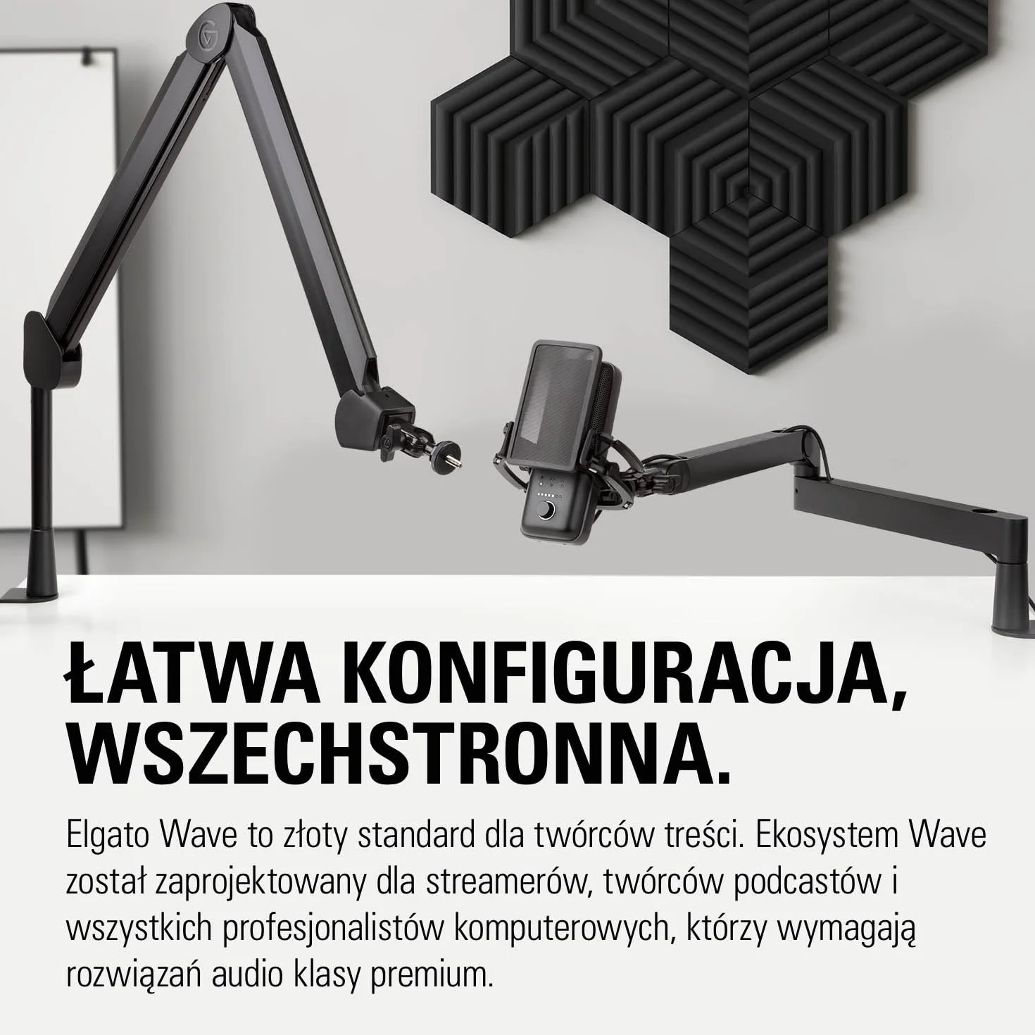 Elgato Wave:3 White, mikrofon USB premium do strumieniowania, gier i biura domowego