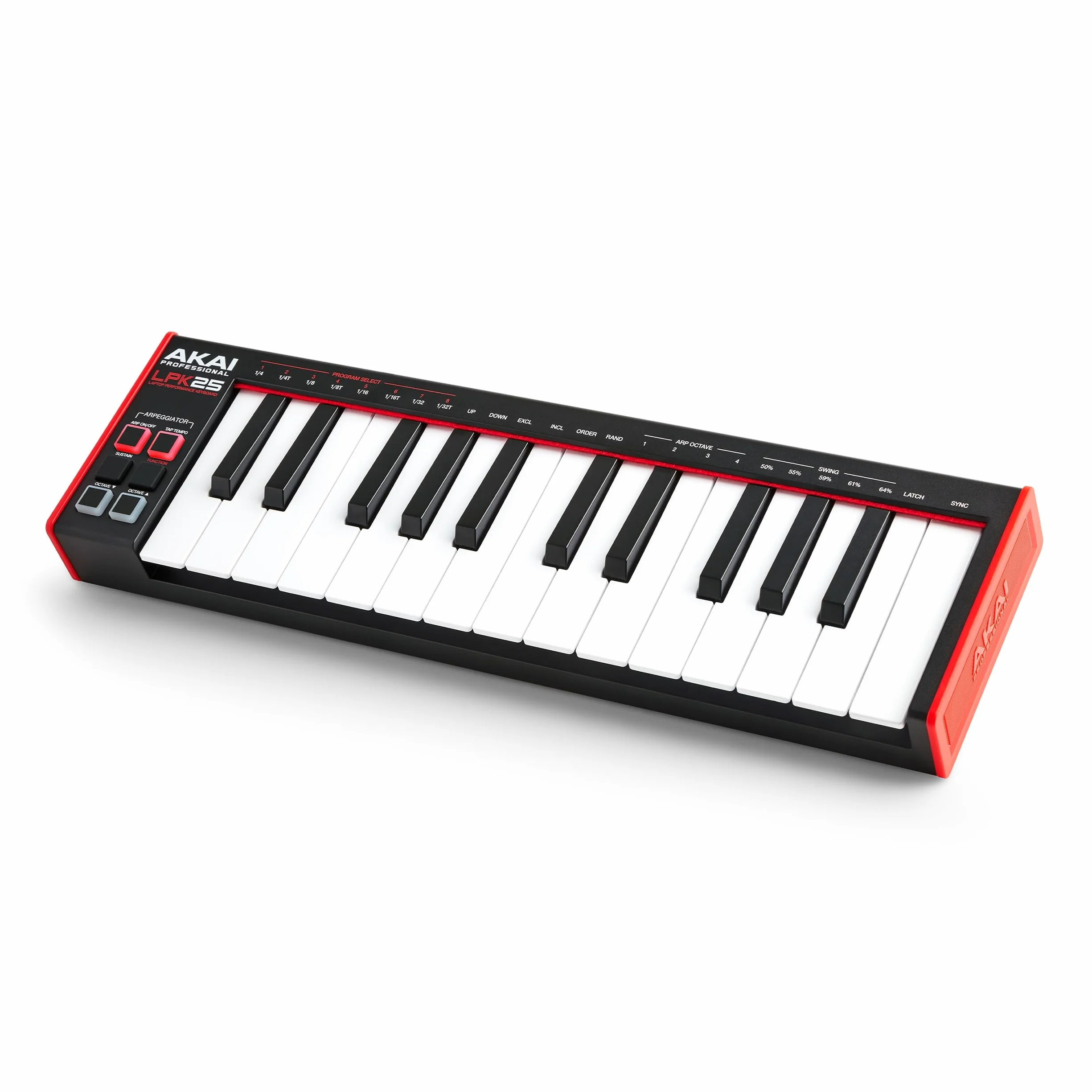 Akai Professional LPK25 - Klawiatura USB MIDI (Mac i PC) z 25 Responsywnymi Klawiszami Syntezatorowymi, Arpeggiatorem i Programami do Produkcji Muzyki