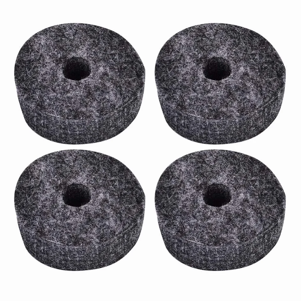 Alomejor Cymbal akcesoria zamienne filc cymbal Hi-Hat sprzęgło filcowe nakrycie głowy kubek filcowe rękawy z podstawowymi nakrętkami skrzydełkowymi i podkładką talerzową do zestawu perkusyjnego