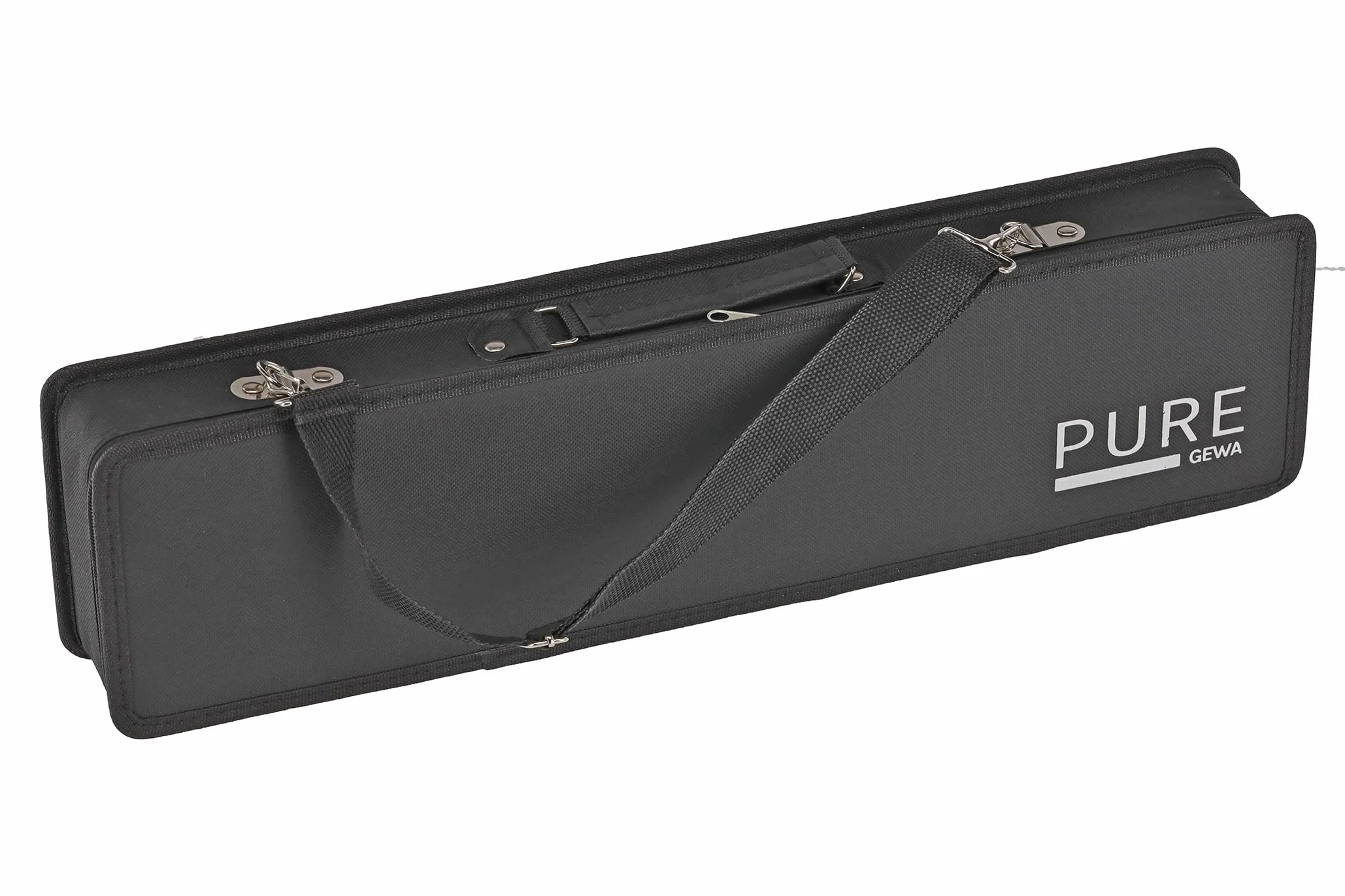 GEWA Melodica, 37 klawiszy, skala dźwięków f-f´´´, w zestawie z wężykiem do dmuchania i etui z paskiem na ramię, czarno/biała, materiał: tworzywo sztuczne