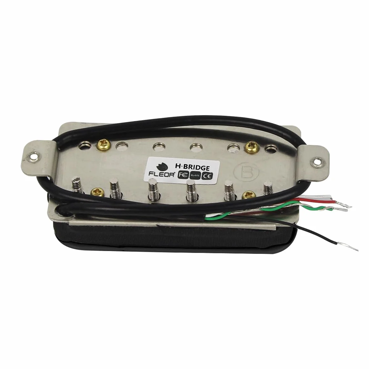 FLEOR Przetwornik do gitary elektrycznej Double Coil Humbucker przetworniki 52 mm Ceramic Bridge Pickup - czarny