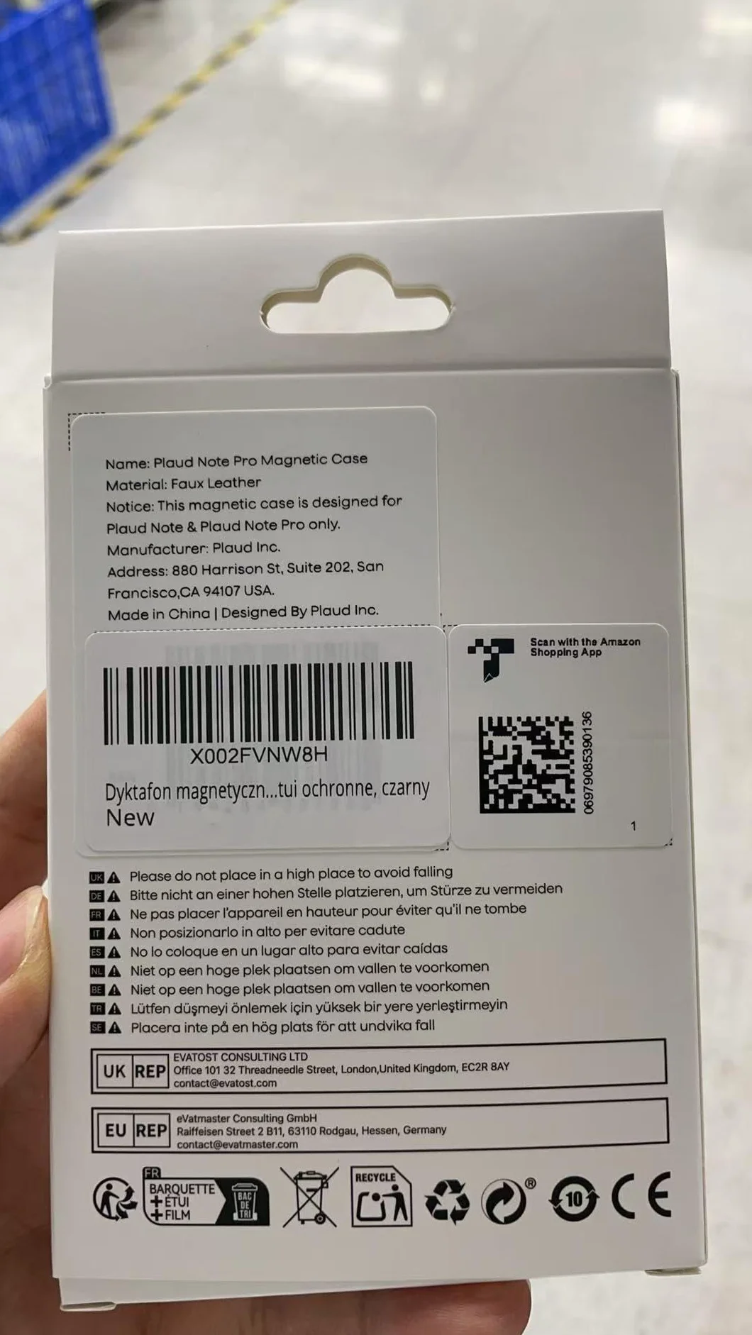 Plaud Note Pro etui ochronne magnetyczne kompatybilne z urządzeniem nagrywającym KI, czarny