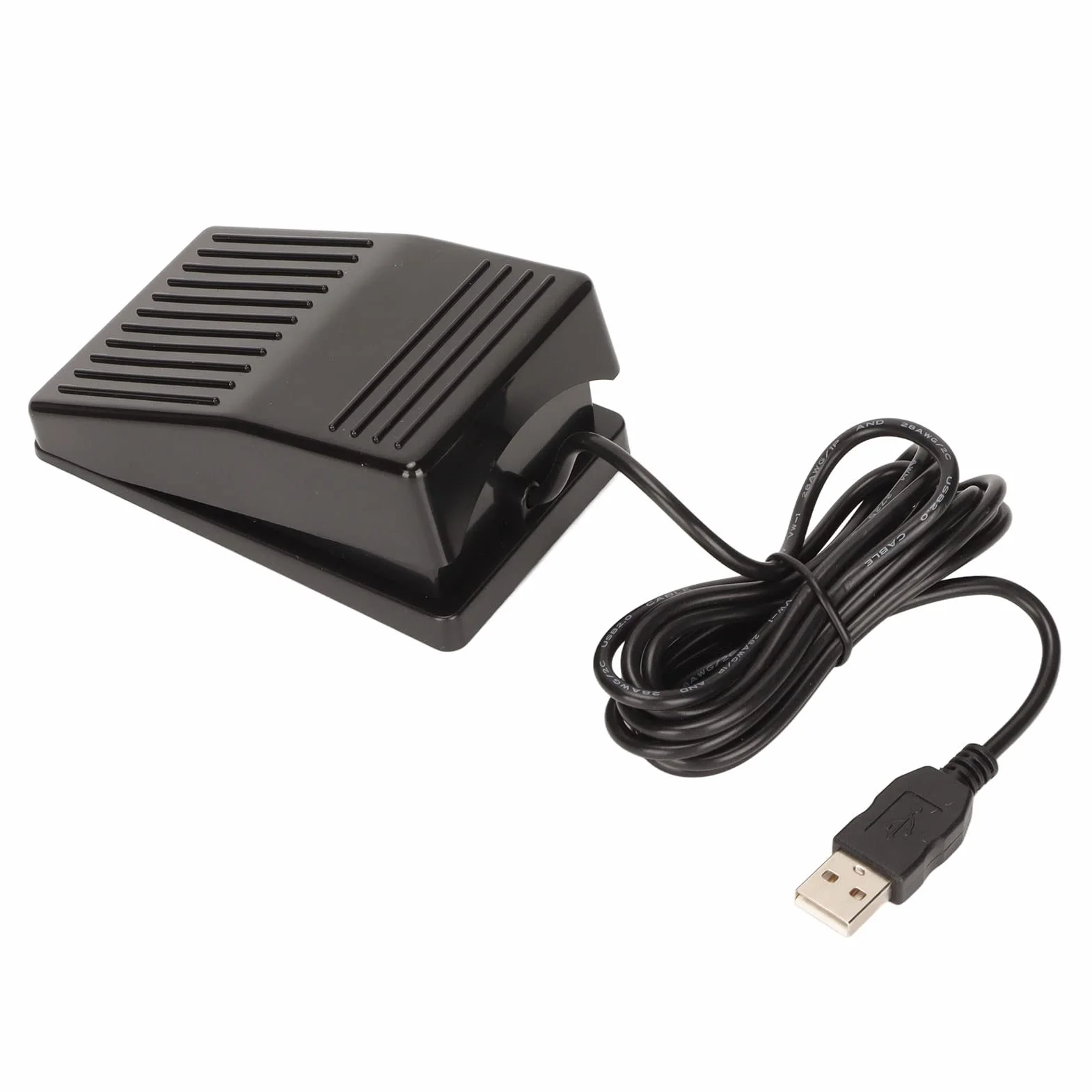 Metalowy Przełącznik Nożny USB z Pojedynczym Pedałem Sterowanie Jednym Klawiszem Program Przełącznika Nożnego Dostosowana Akcja HID do Gry z Klawiaturą Komputerową i Myszką z Kablem o Długości 2 Metró
