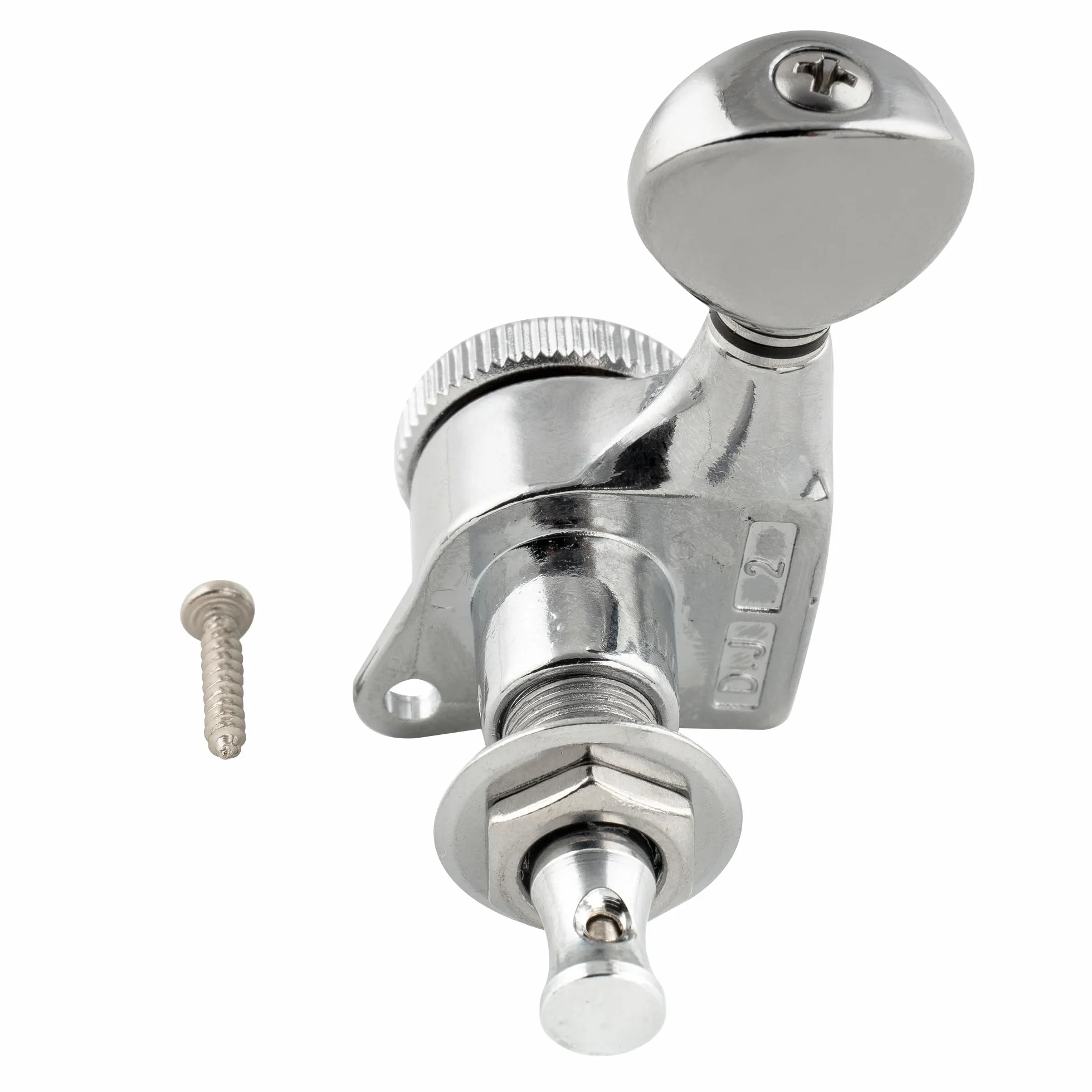 Musiclily Pro 6 w linii Tunery Blokujące Gitarowe Klucze Blokowane Locking Tuners Kołki Strojenia do Gitary Elektrycznej Strat Tele, Chrom Pokrętła Vintage Owalny