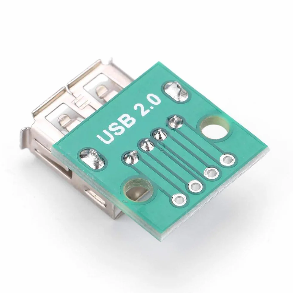 10 stücke USB zu DIP Adapter 2,54mm Pitch Typ A Buchse Breakout Board PCB Konverter Modul