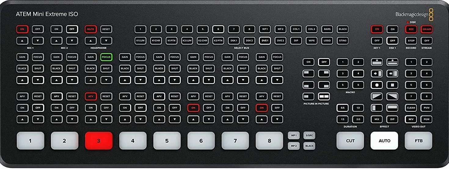 Blackmagic Design Atem Mini Extreme ISO Mikser wizyjny, Czarny, 50 x 19.1 x 8.2 cm