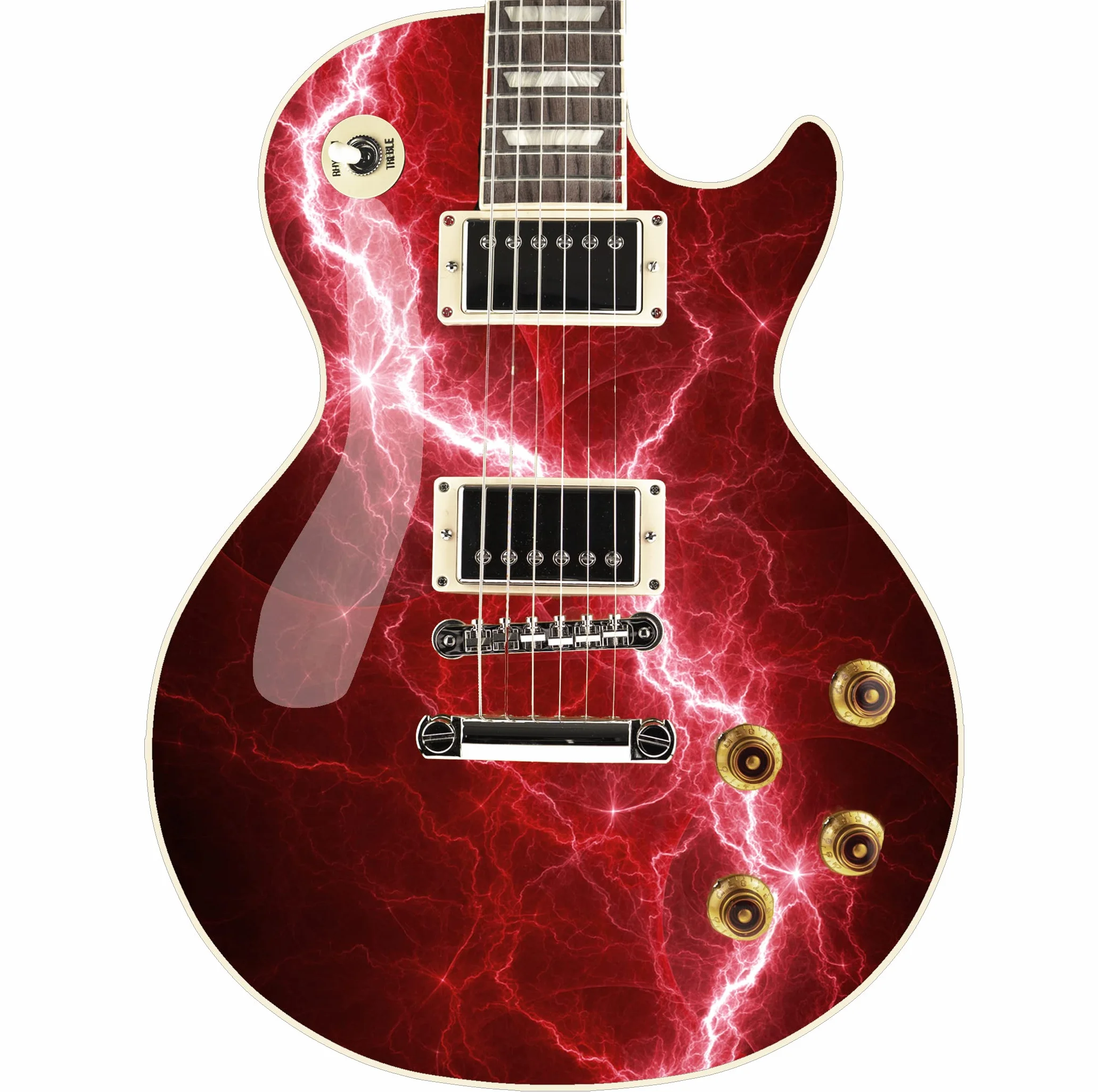 Gitara/basowa skóra Wrap Re Skin winylowa naklejka naklejka krwista czerwona błyskawica śruba GS127