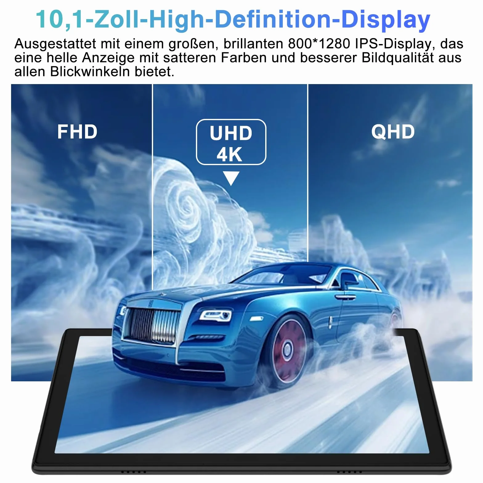 Tablet z Androidem 22GB RAM+128GB ROM (1TB TF), tablety 10 cali, 8000 mAh, Octa-Core T606,2.0Ghz, WiFi5G+2.4G, GPS, 8MP + 5MP, Bluetooth 5.0, Cast, Tablet PC z etui, klawiatura i mysz, czarny