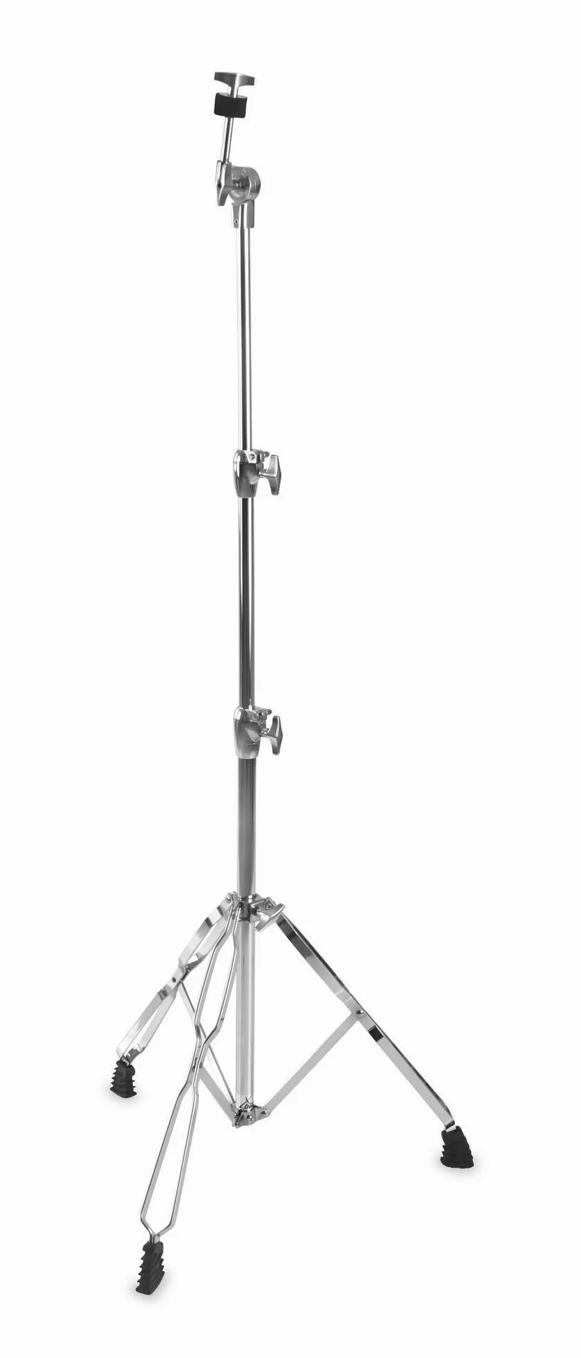 XDrum Stojak na umywalkę Semi – stojak Cymbal z regulacją wysokości w zakresie 70-140 cm – praktyczny system Memory Lock – podwójny i stabilny – srebrny