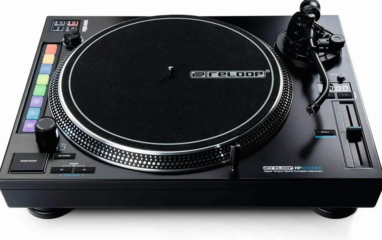 Reloop RP-8000 MK2 Gramofon DJ-ski 7 trybów wydajności RGB Platter Play kontrola prędkości obrotowej